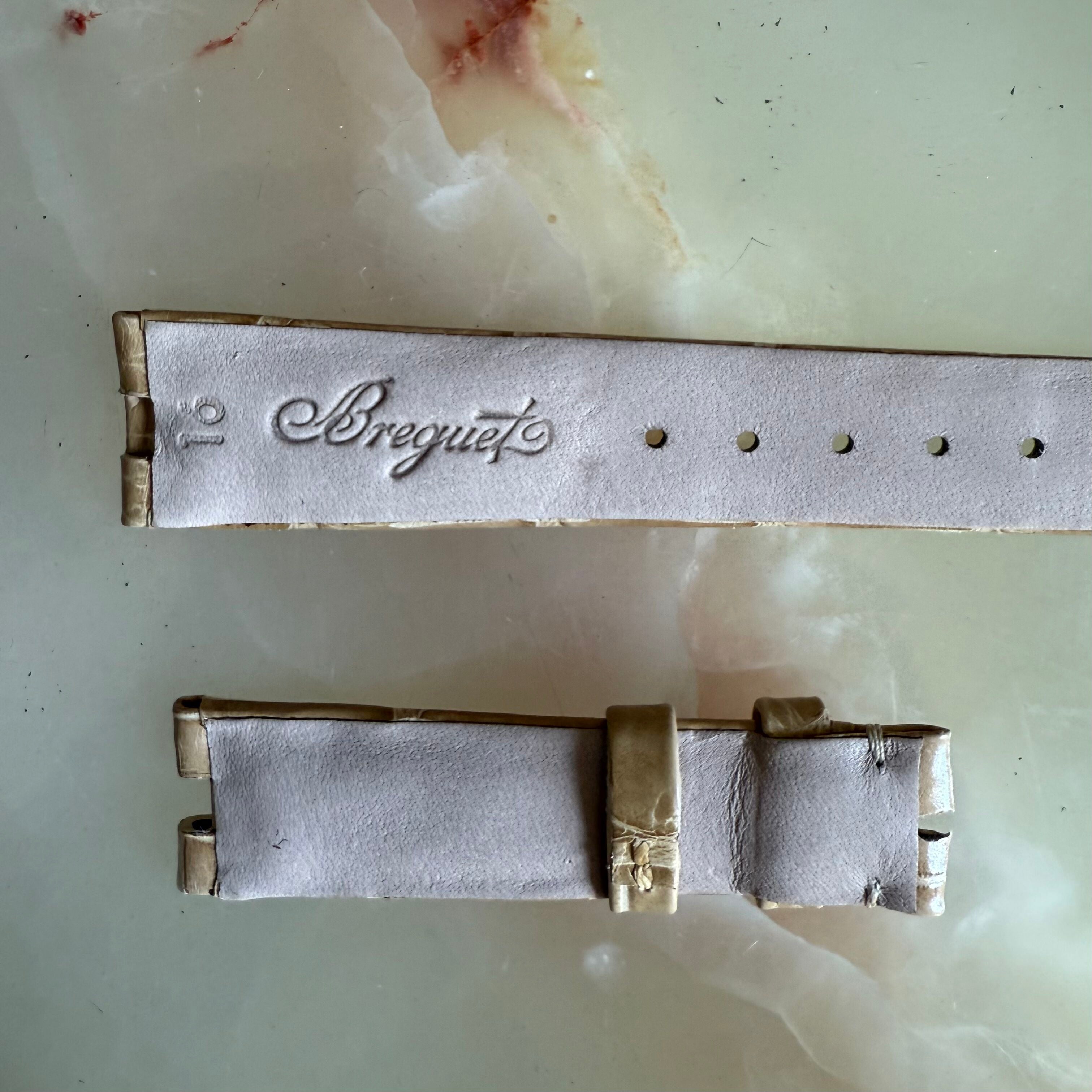 Authentic Breguet Beige Alligator Watch Strap Band 16mm #2