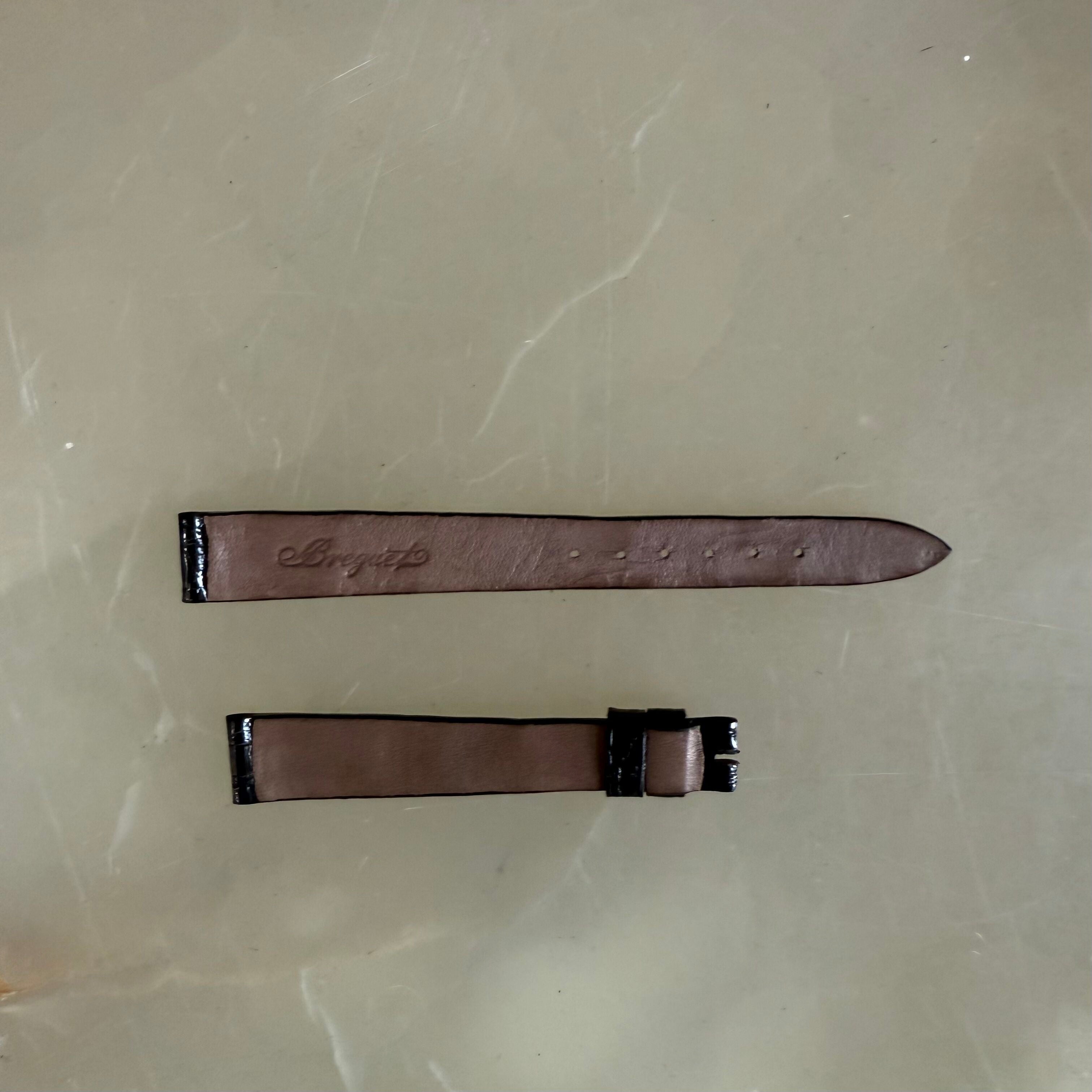 Authentic Breguet Black Crocodile Watch Strap Band 12mm