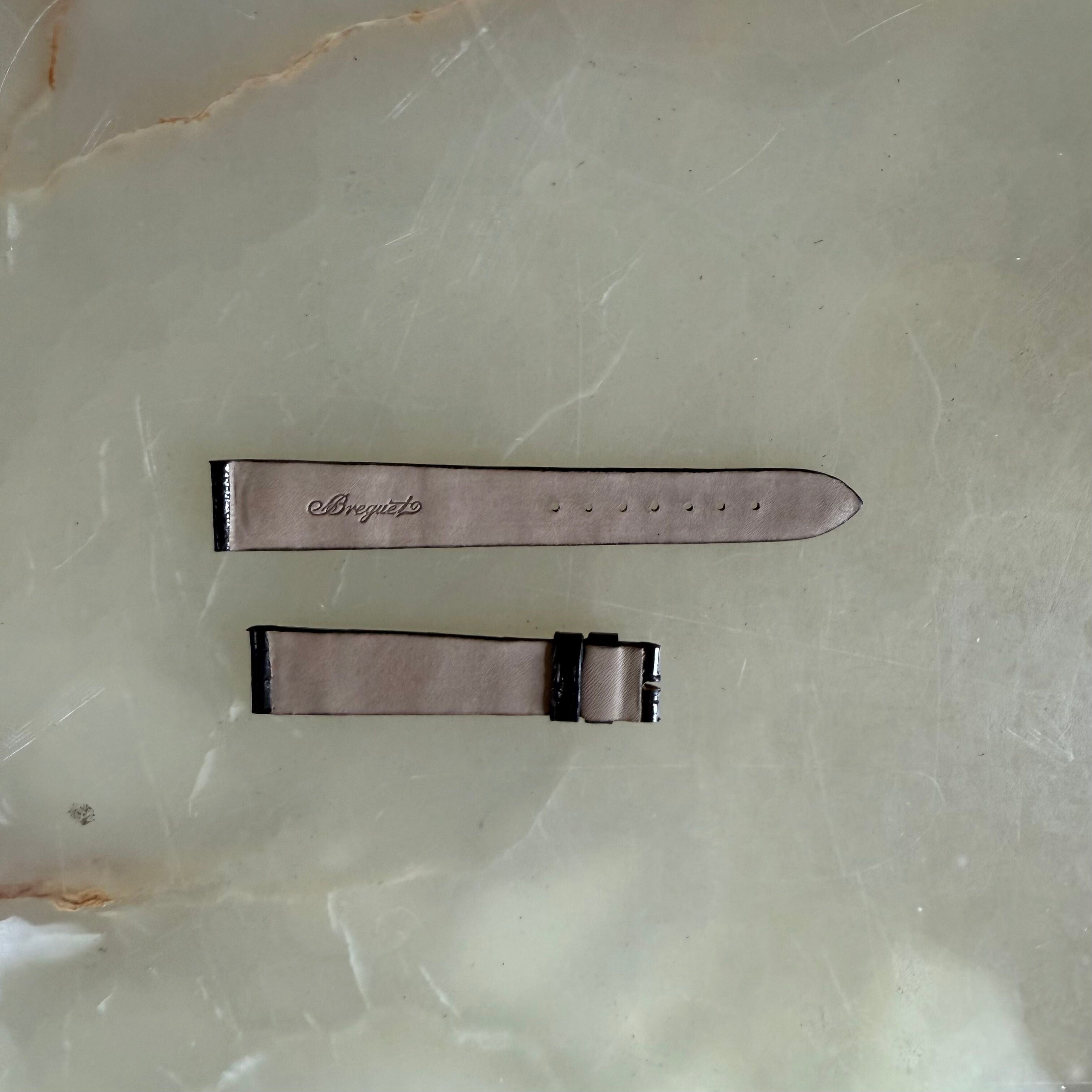 Authentic Breguet Black Crocodile Watch Strap Band 16mm