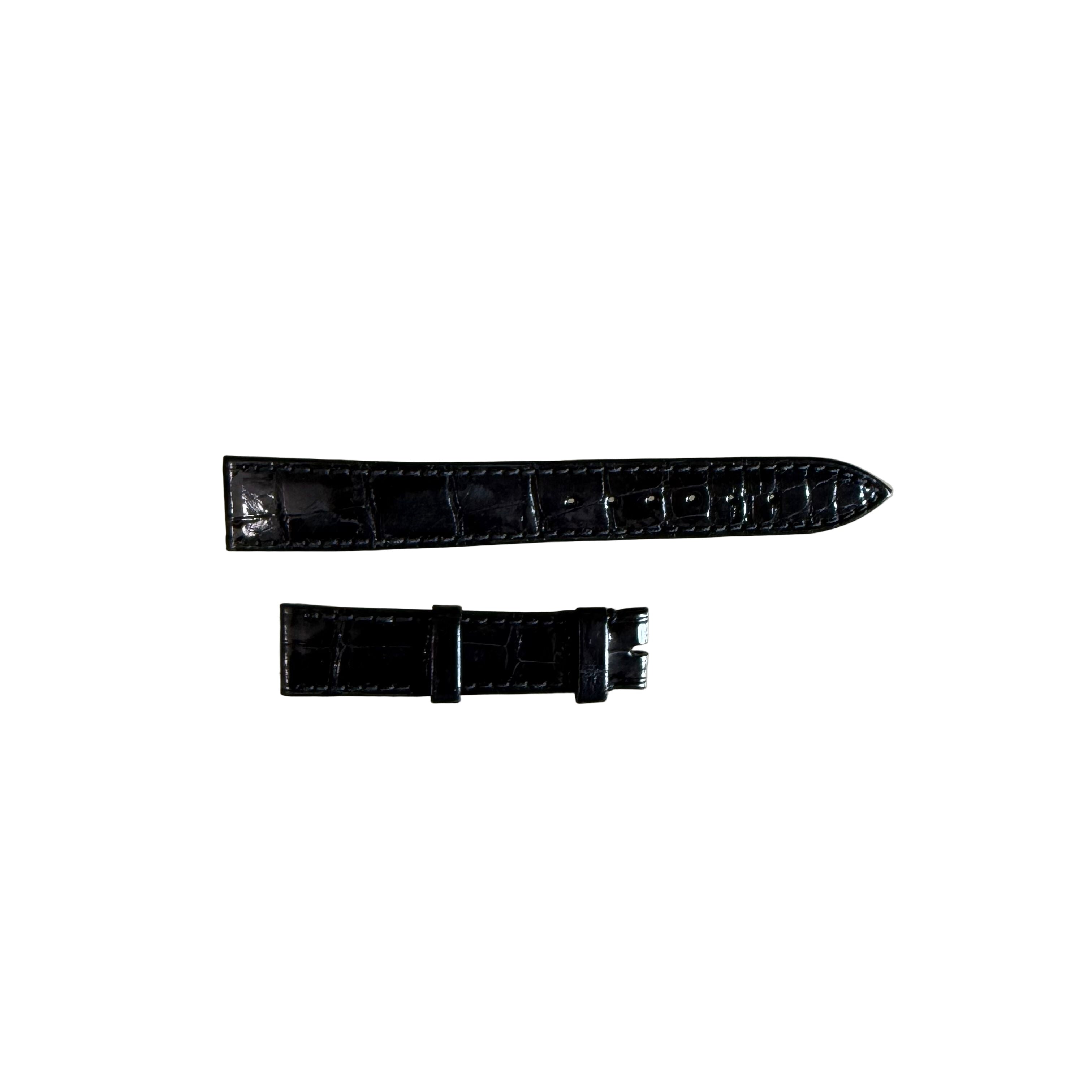 Authentic Breguet Black Crocodile Watch Strap Band 16mm Stitched
