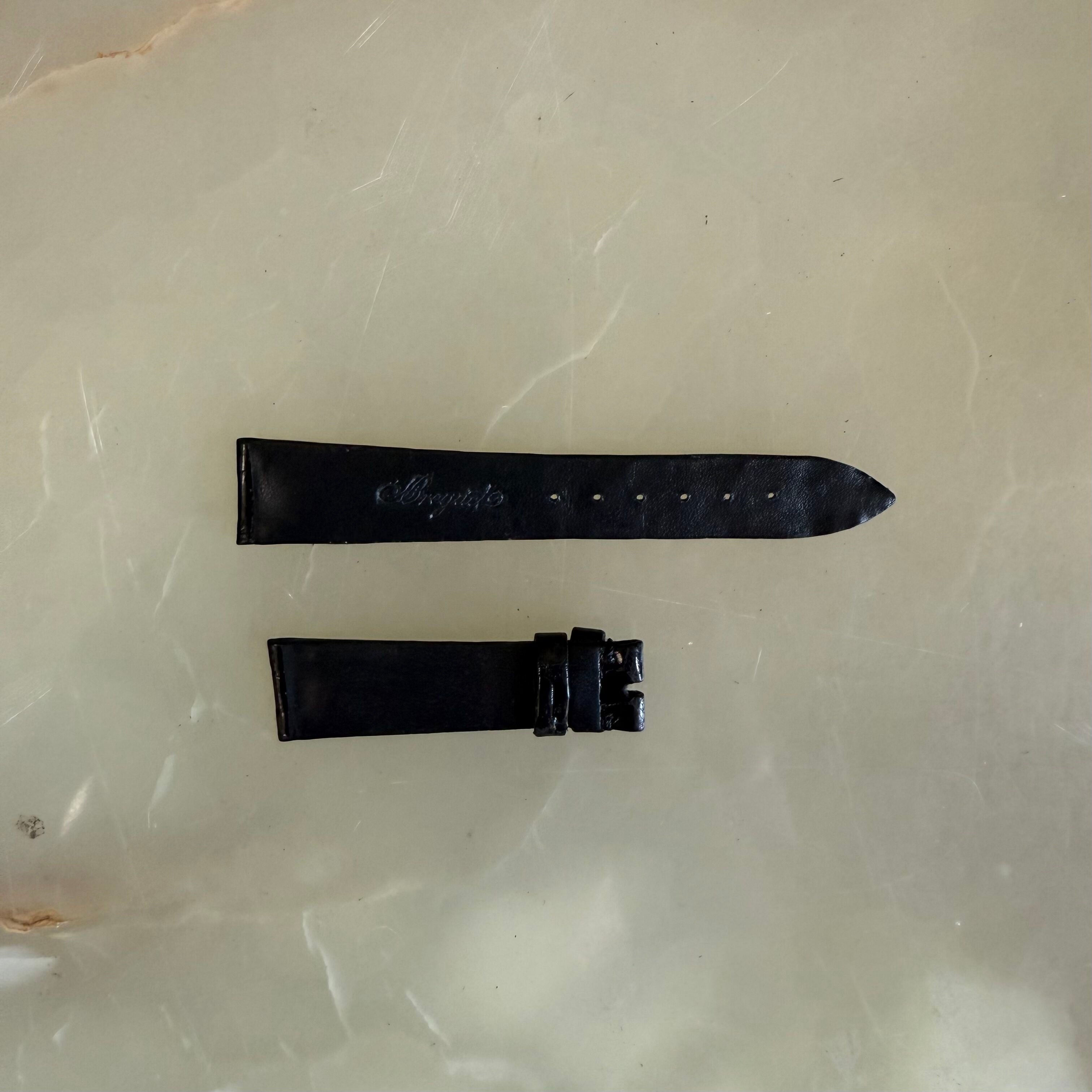 Authentic Breguet Black Crocodile Watch Strap Band 17.5mm