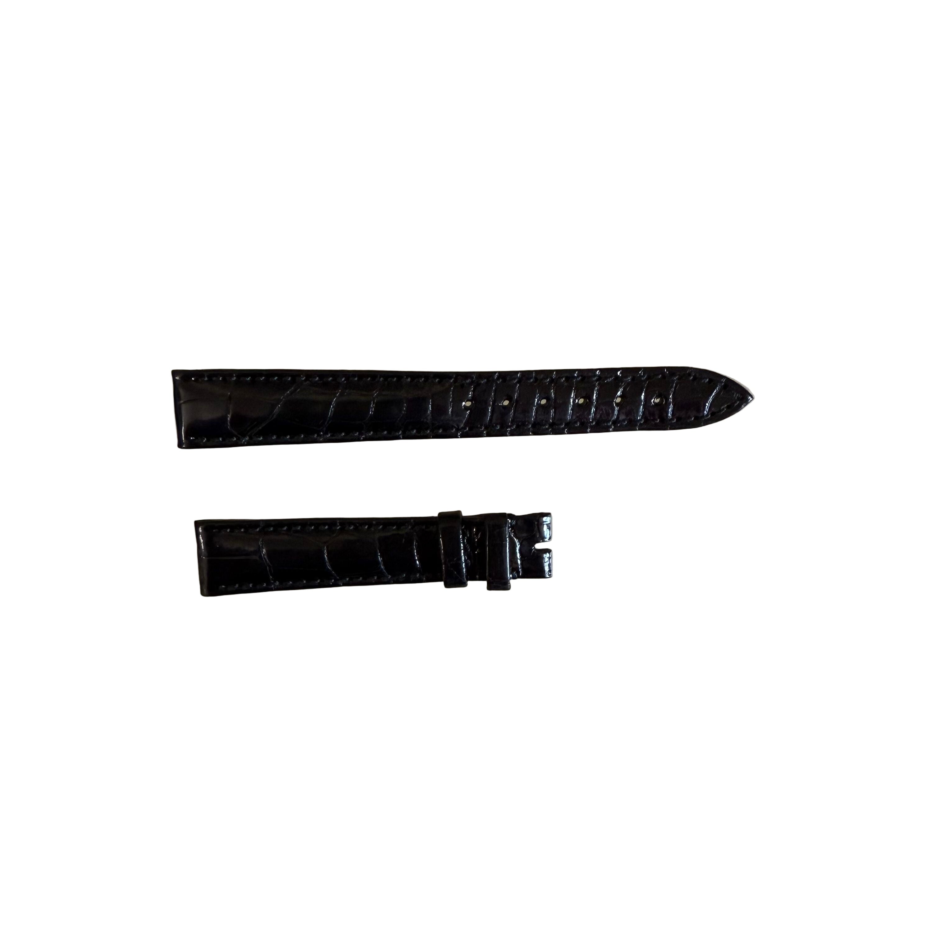 Authentic Breguet Black Crocodile Watch Strap Band 17mm Padded & Stitched