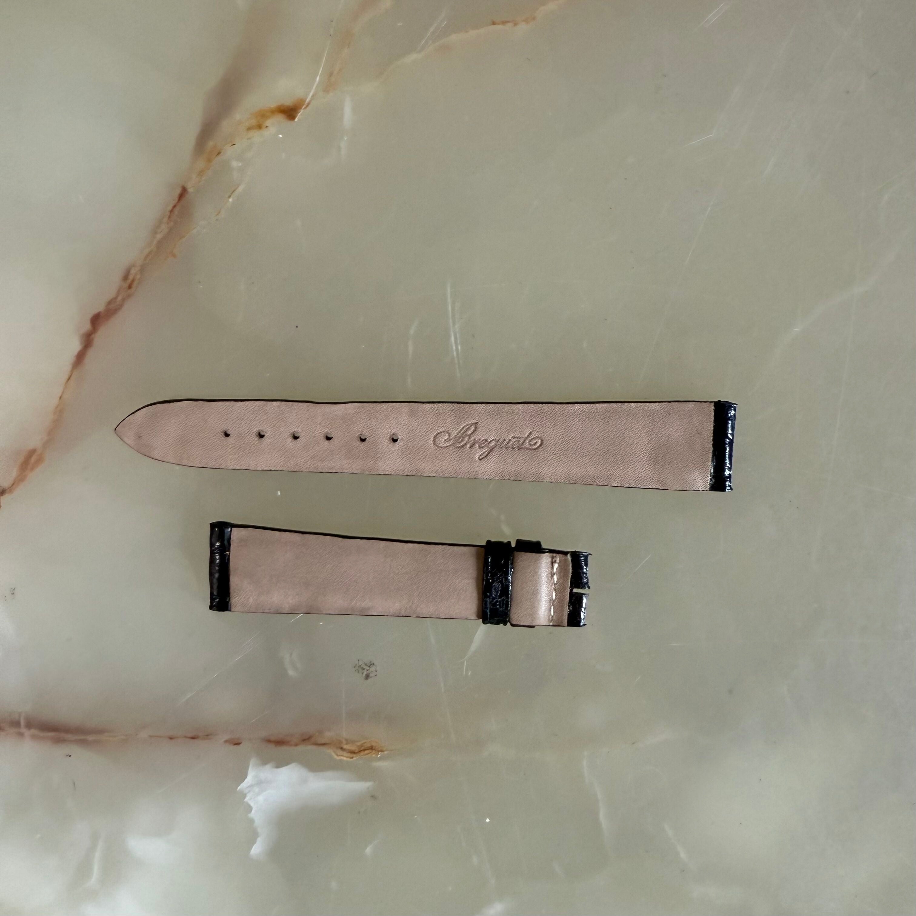 Authentic Breguet Black Crocodile Watch Strap Band 18mm