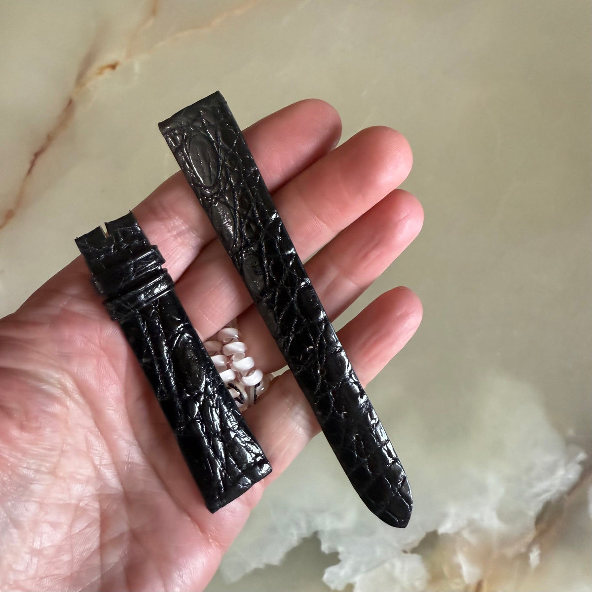 Authentic Breguet Black Crocodile Watch Strap Band 18mm