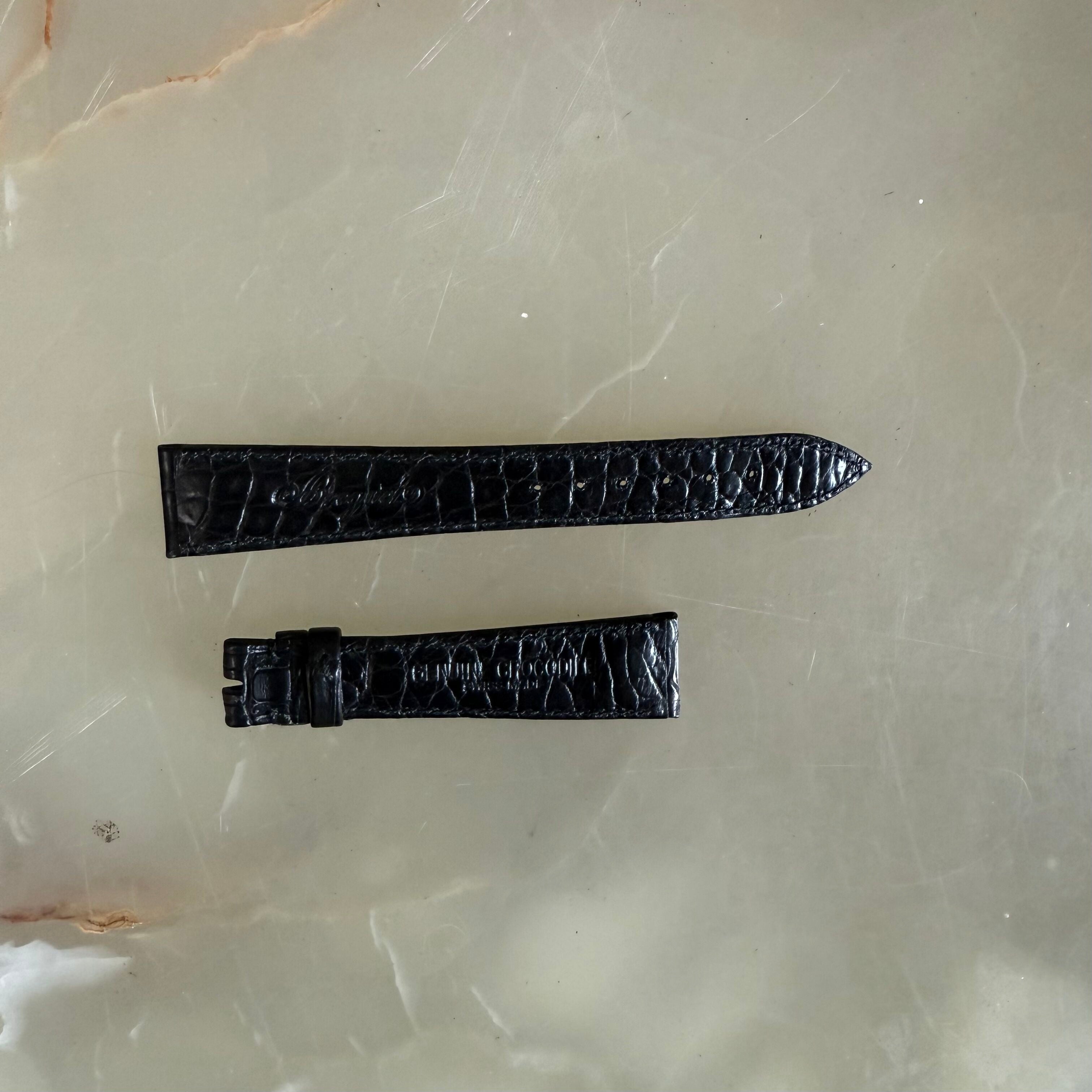Authentic Breguet Black Crocodile Watch Strap Band 18mm Padded & Stitched
