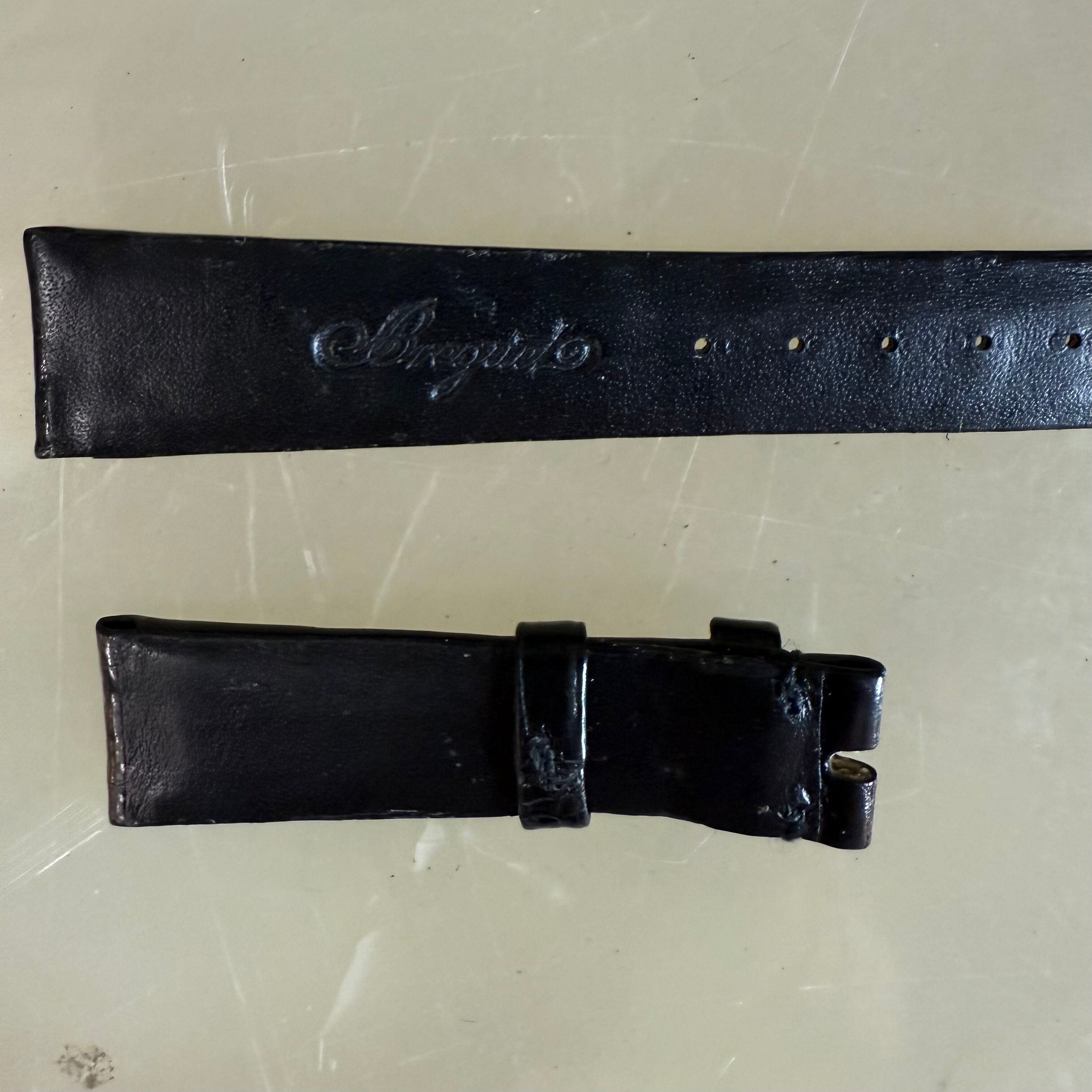 Authentic Breguet Black Crocodile Watch Strap Band 20mm