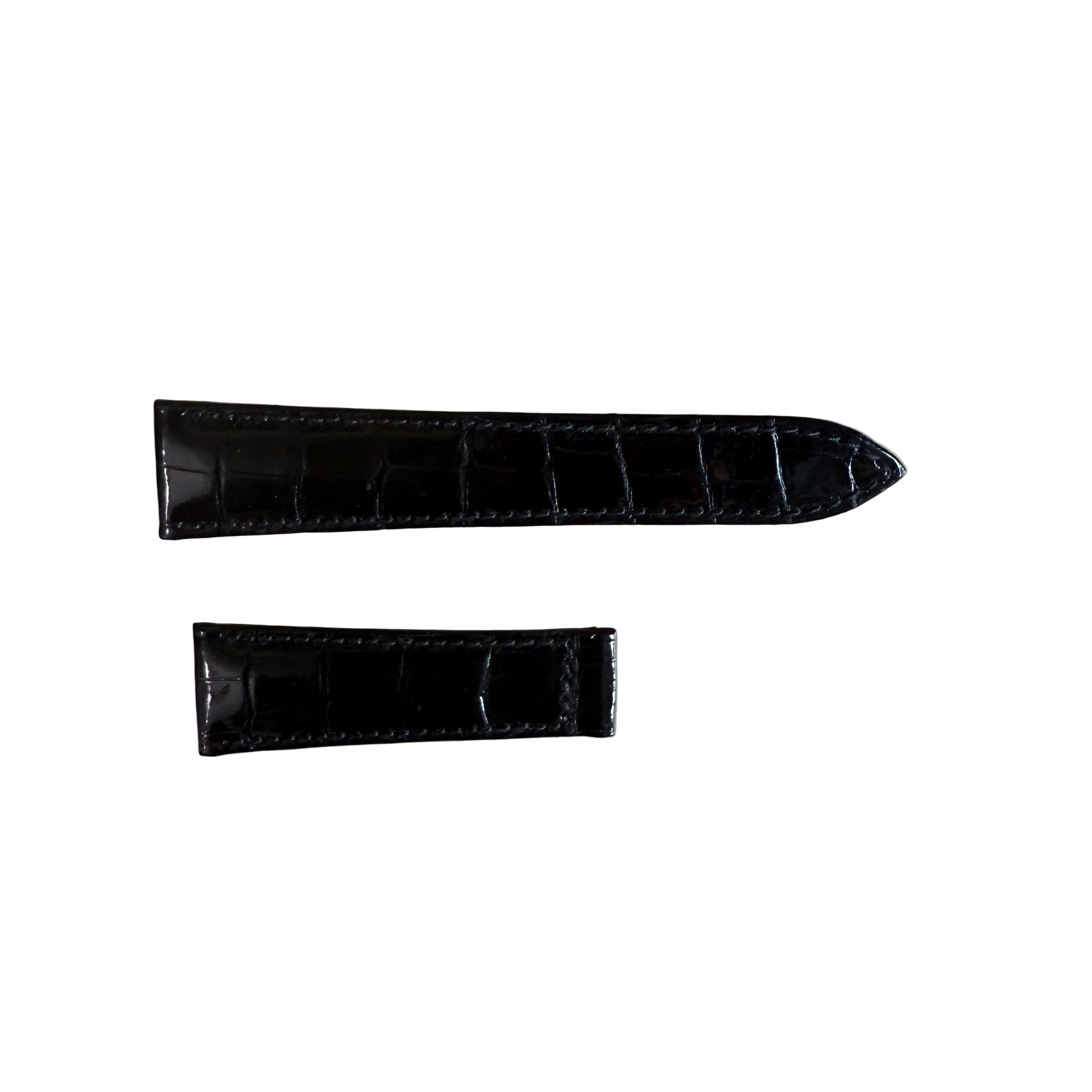 Authentic Breguet Black Crocodile Watch Strap Band 20mm Padded & Stitched