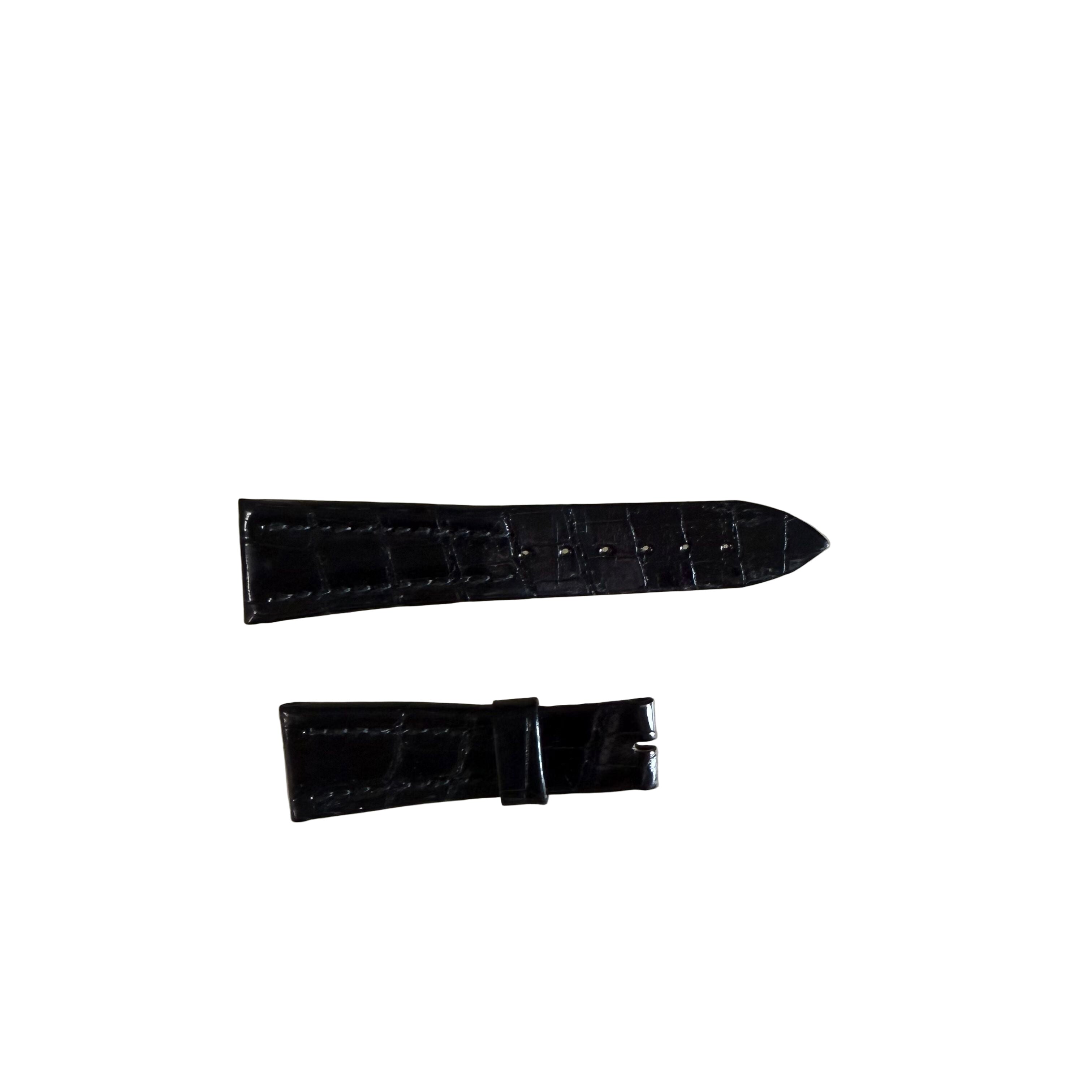 Authentic Breguet Black Crocodile Watch Strap Band 21.5mm Padded & Stitched