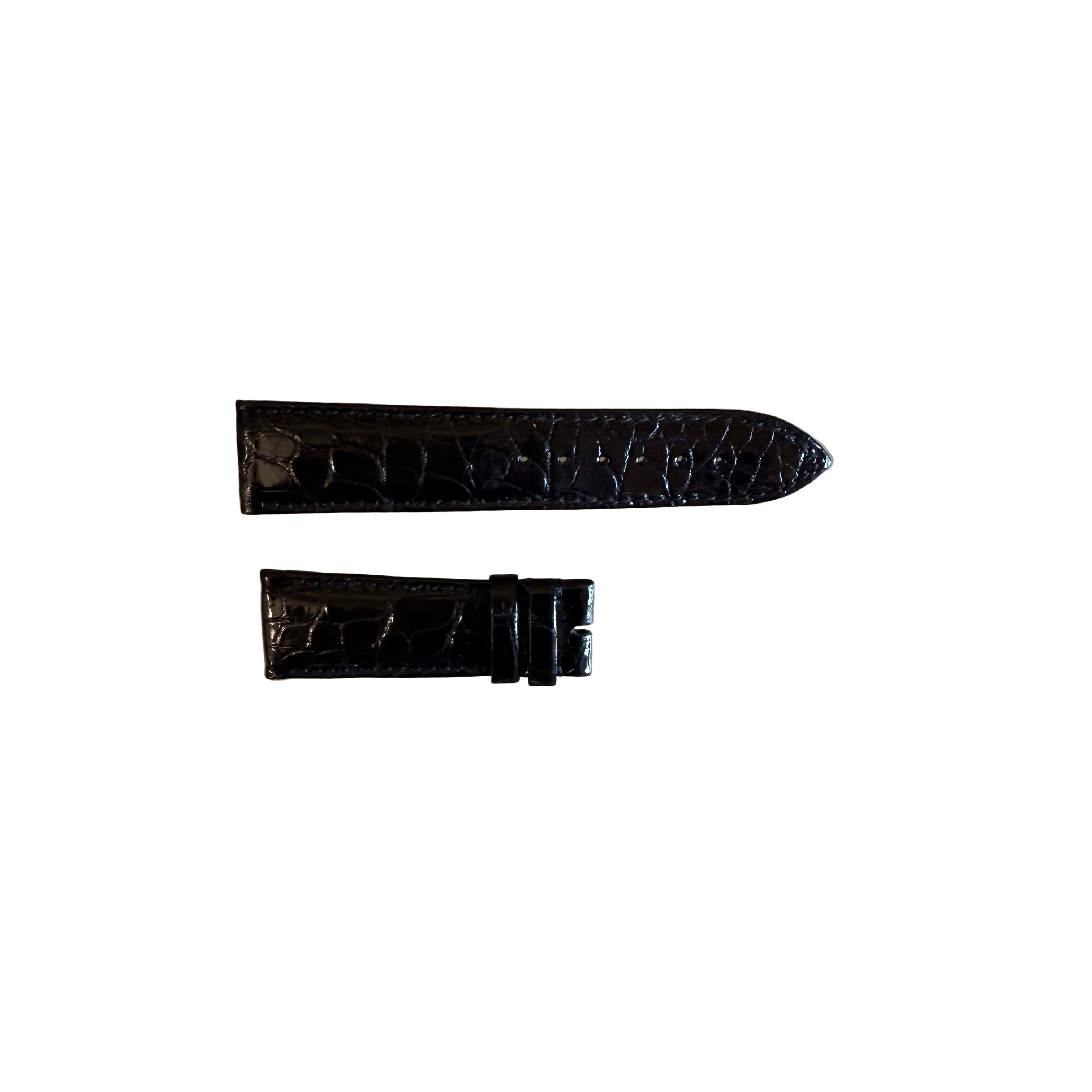 Authentic Breguet Black Crocodile Watch Strap Band 21mm Padded & Stitched