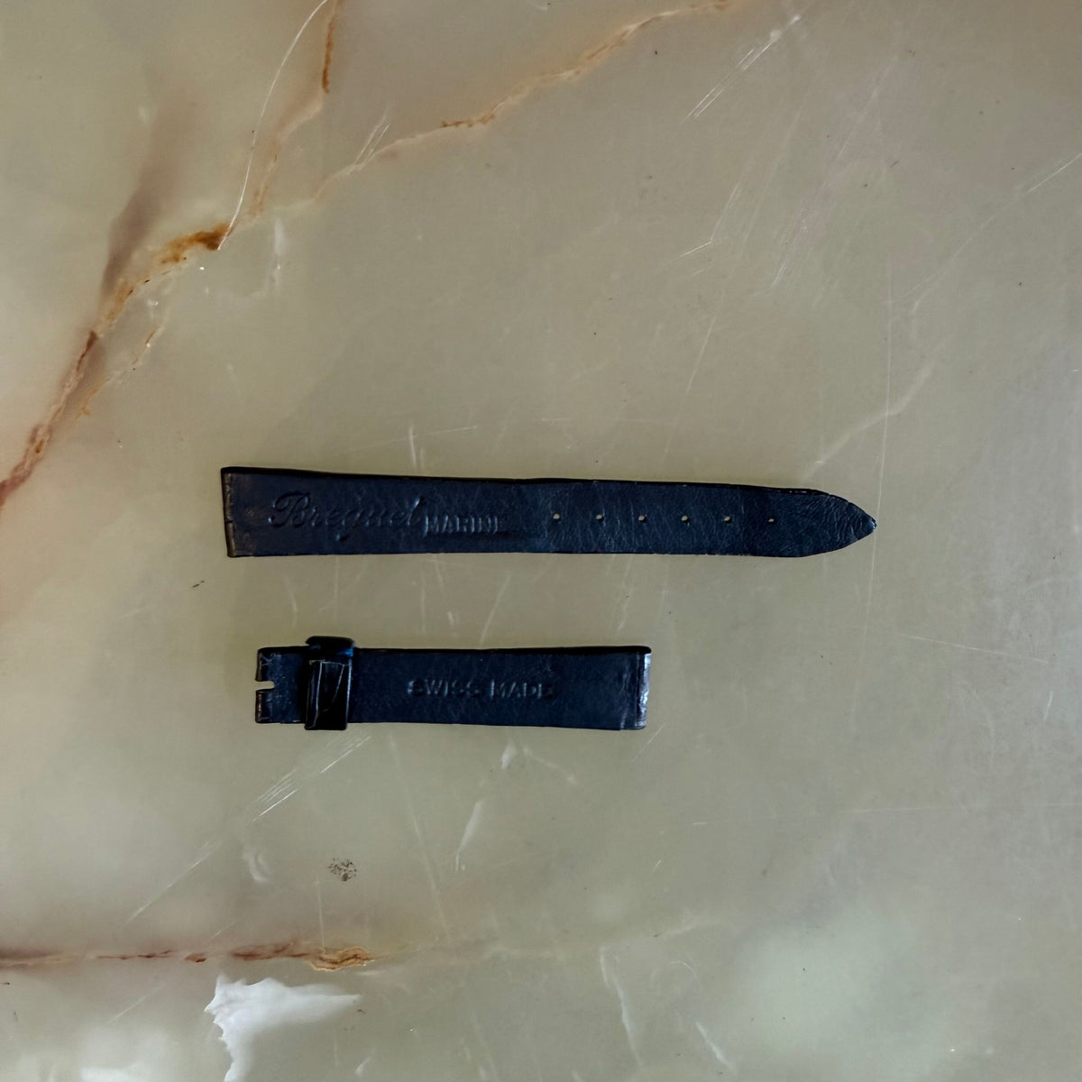 Authentic Breguet Blue Crocodile Watch Strap Band 14mm Padded & Stitched