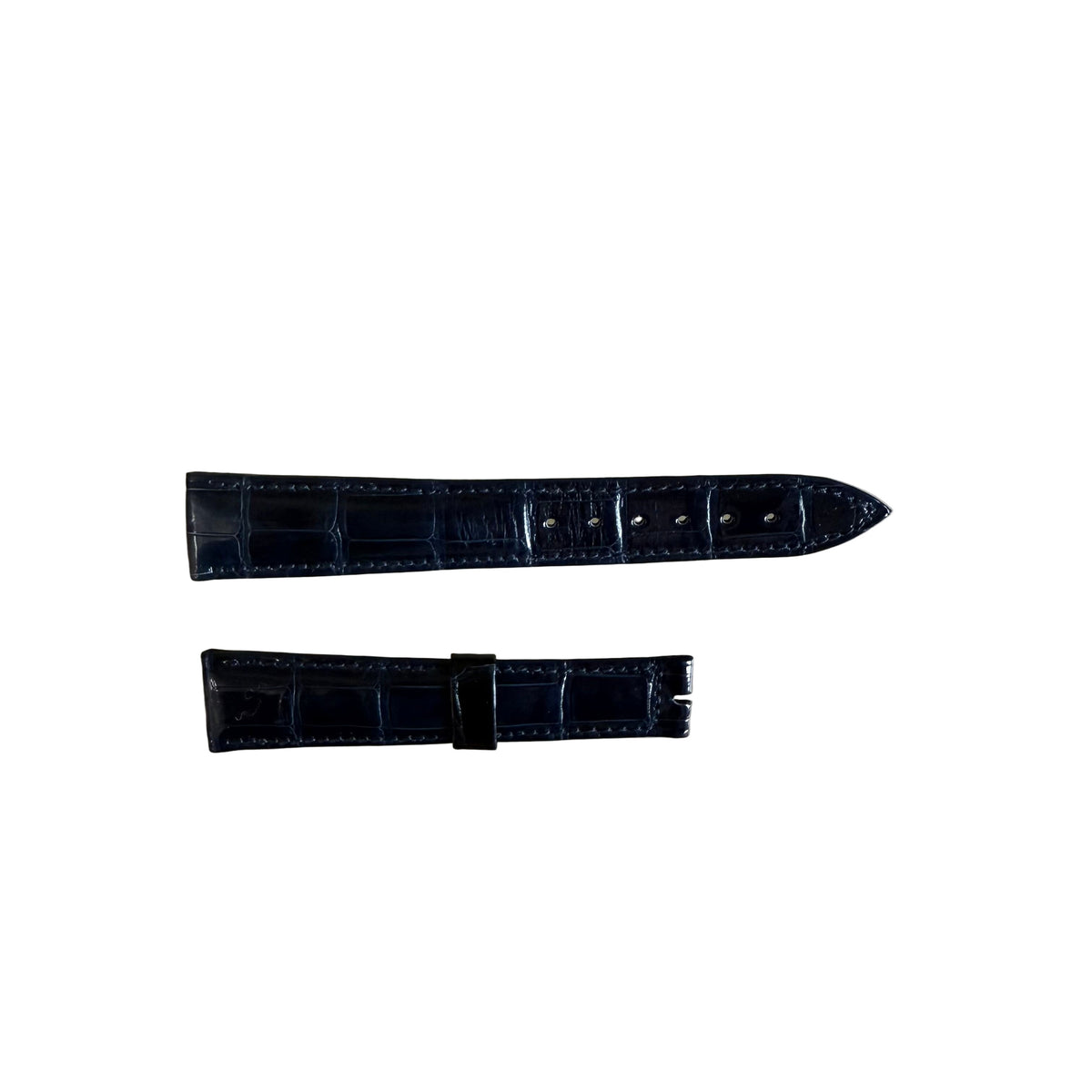 Authentic Breguet Blue Crocodile Watch Strap Band 19.5mm Padded & Stitched