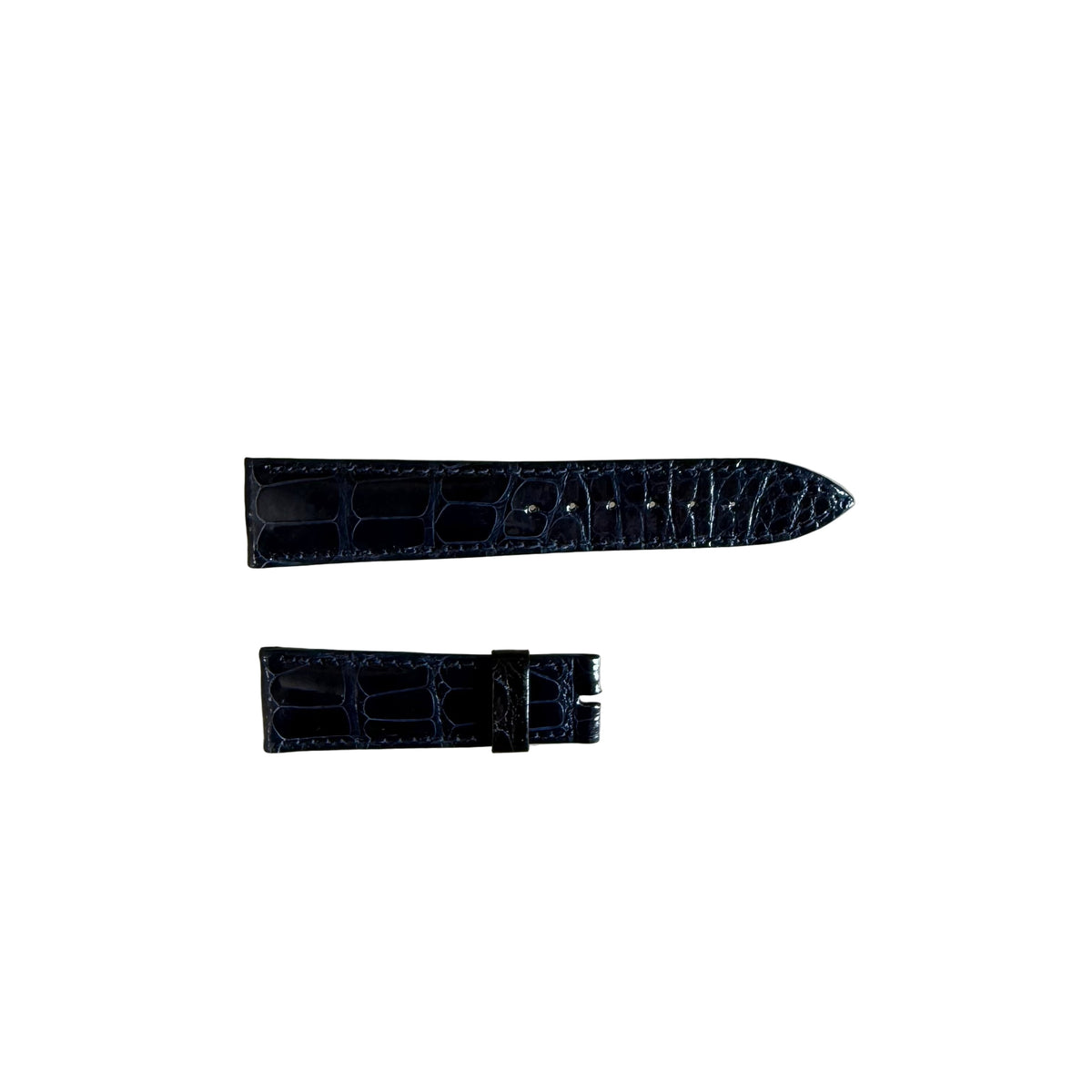Authentic Breguet Blue Crocodile Watch Strap Band 19mm Padded & Stitched