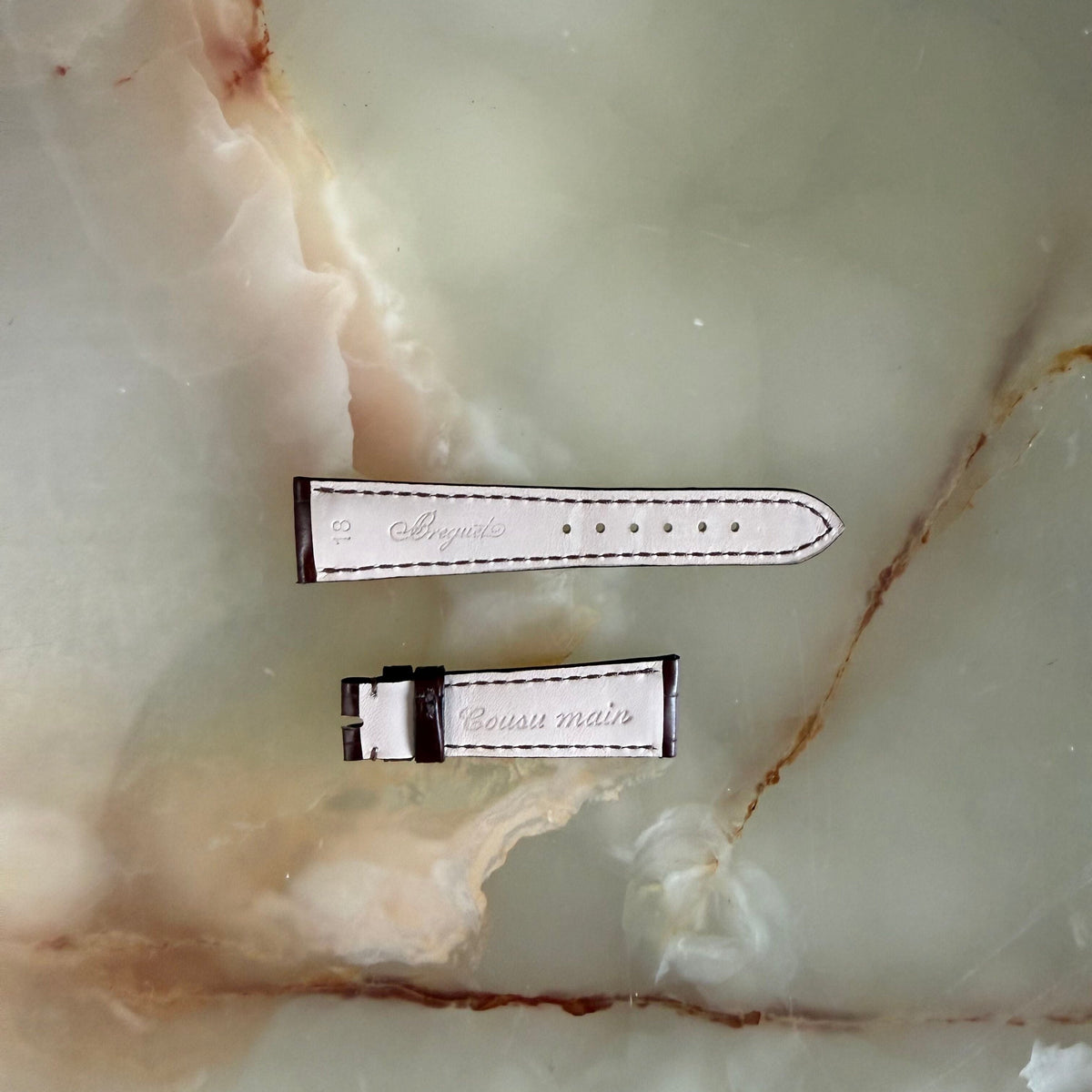 Authentic Breguet Brown Alligator Watch Band Strap 18mm