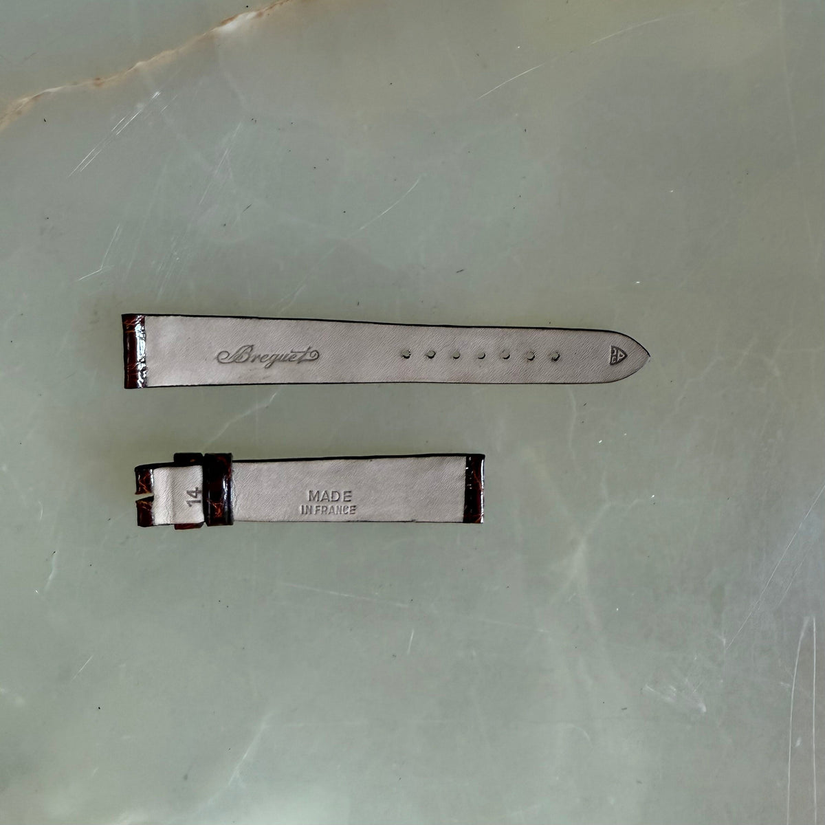 Authentic Breguet Brown Crocodile Watch Strap Band 14.5mm