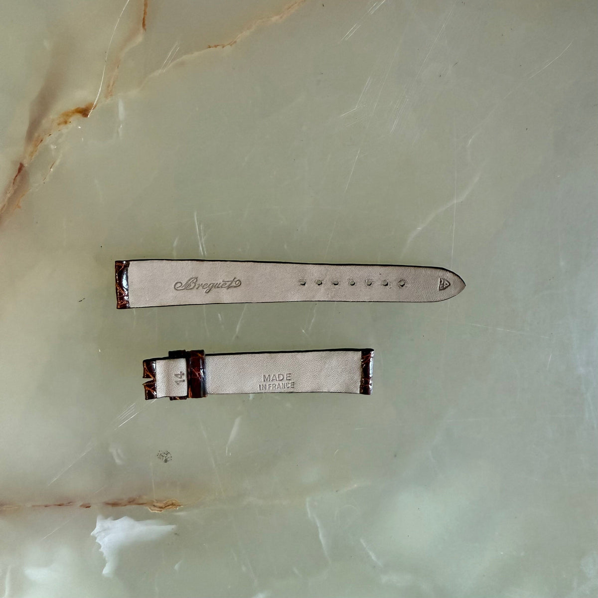 Authentic Breguet Brown Crocodile Watch Strap Band 14mm