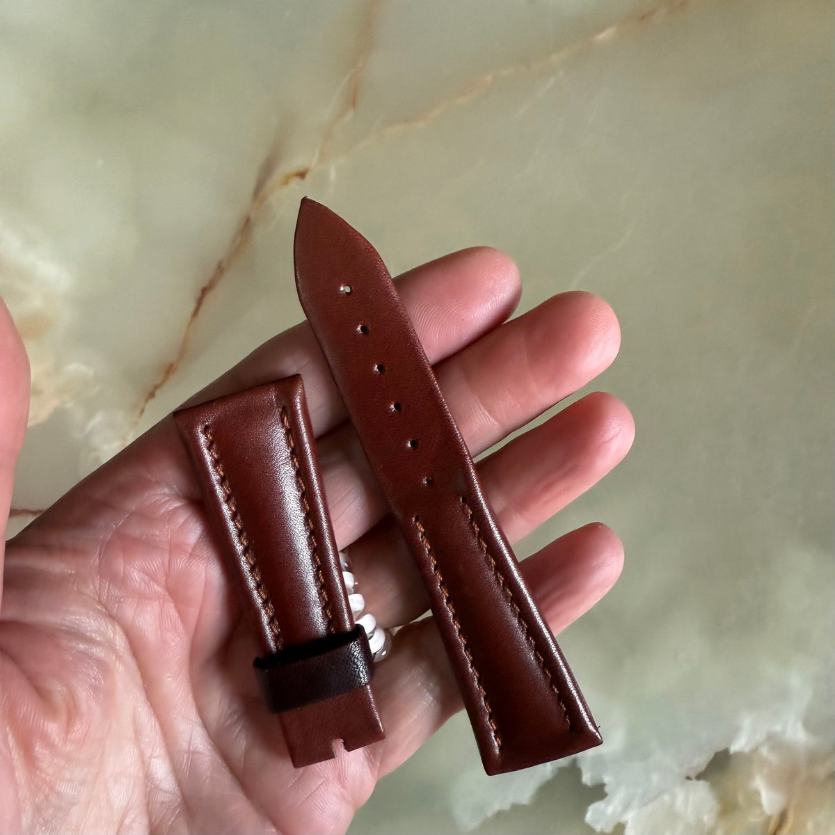 Authentic Breguet Brown Genuine Leather Watch Strap Band 21mm
