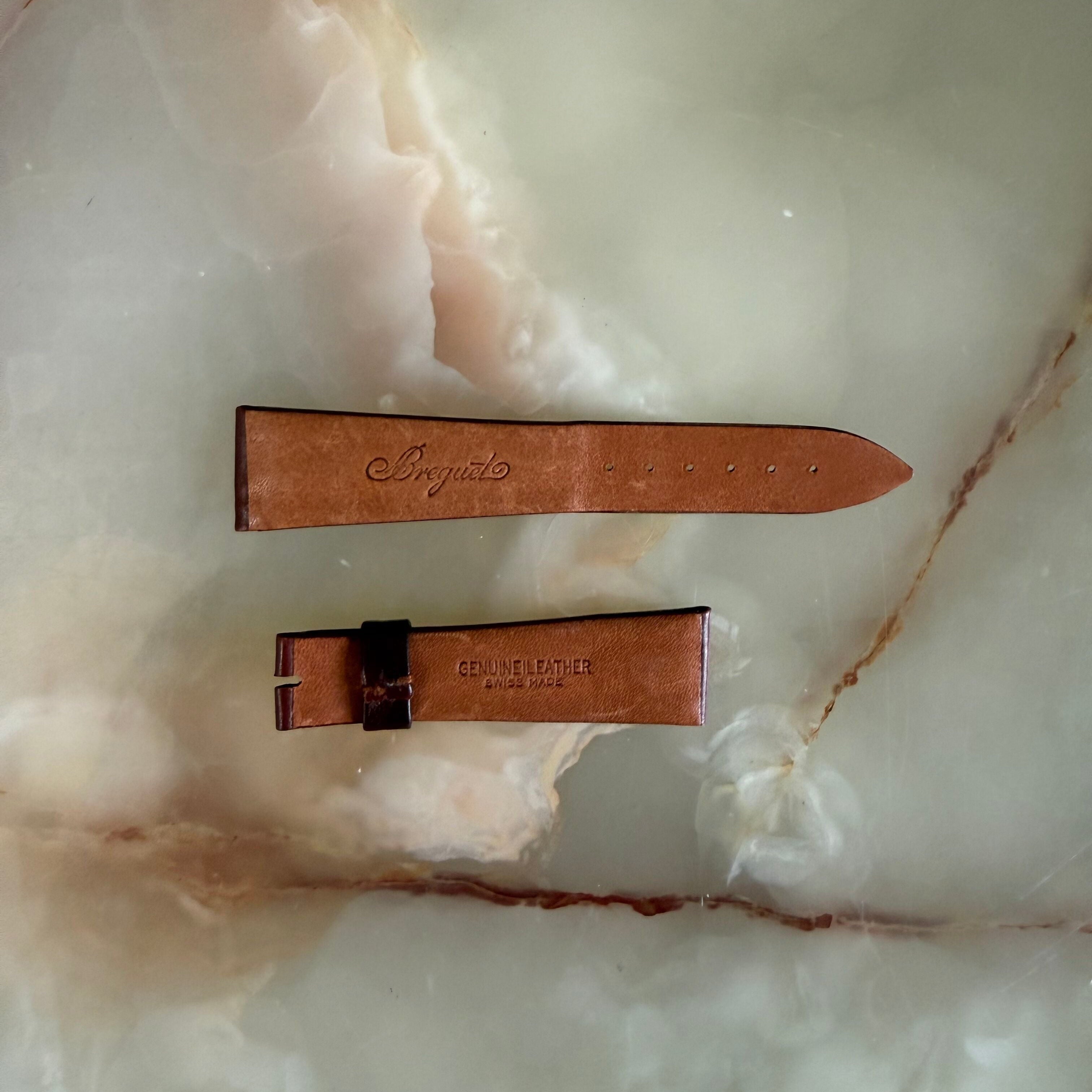 Authentic Breguet Brown Leather Watch Band Strap 21mm