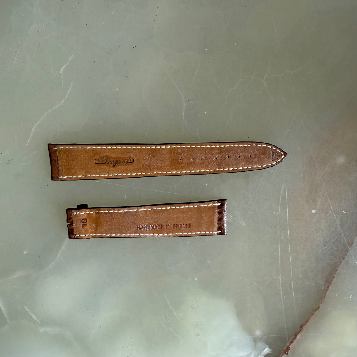 Authentic Breguet Brown Shark Watch Strap Band 19.5mm Padded & Stitched