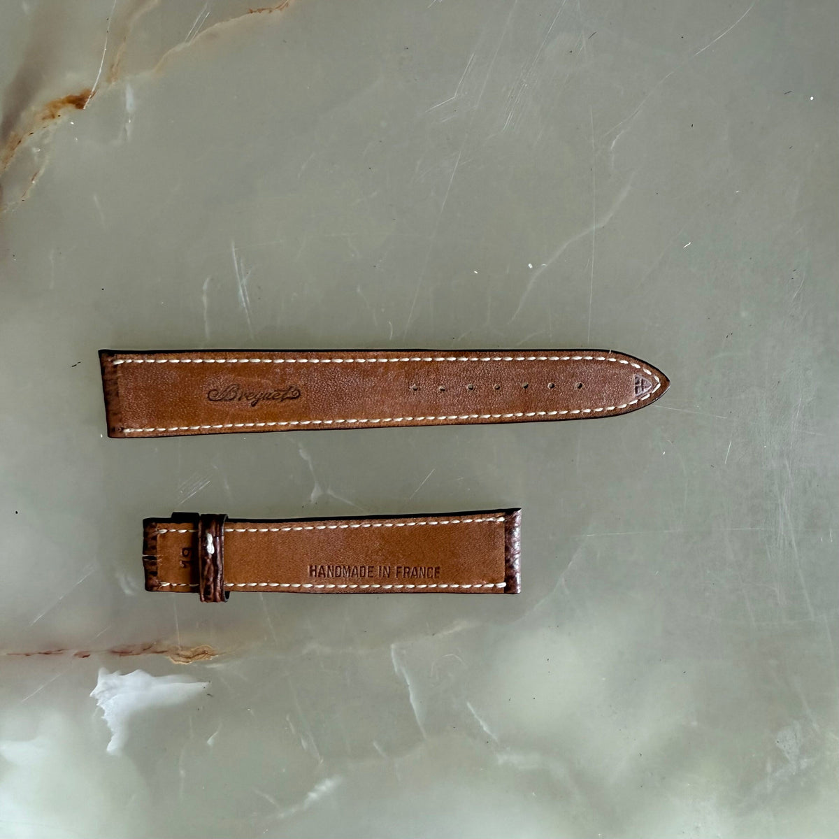 Authentic Breguet Brown Shark Watch Strap Band 19mm Padded & Stitched