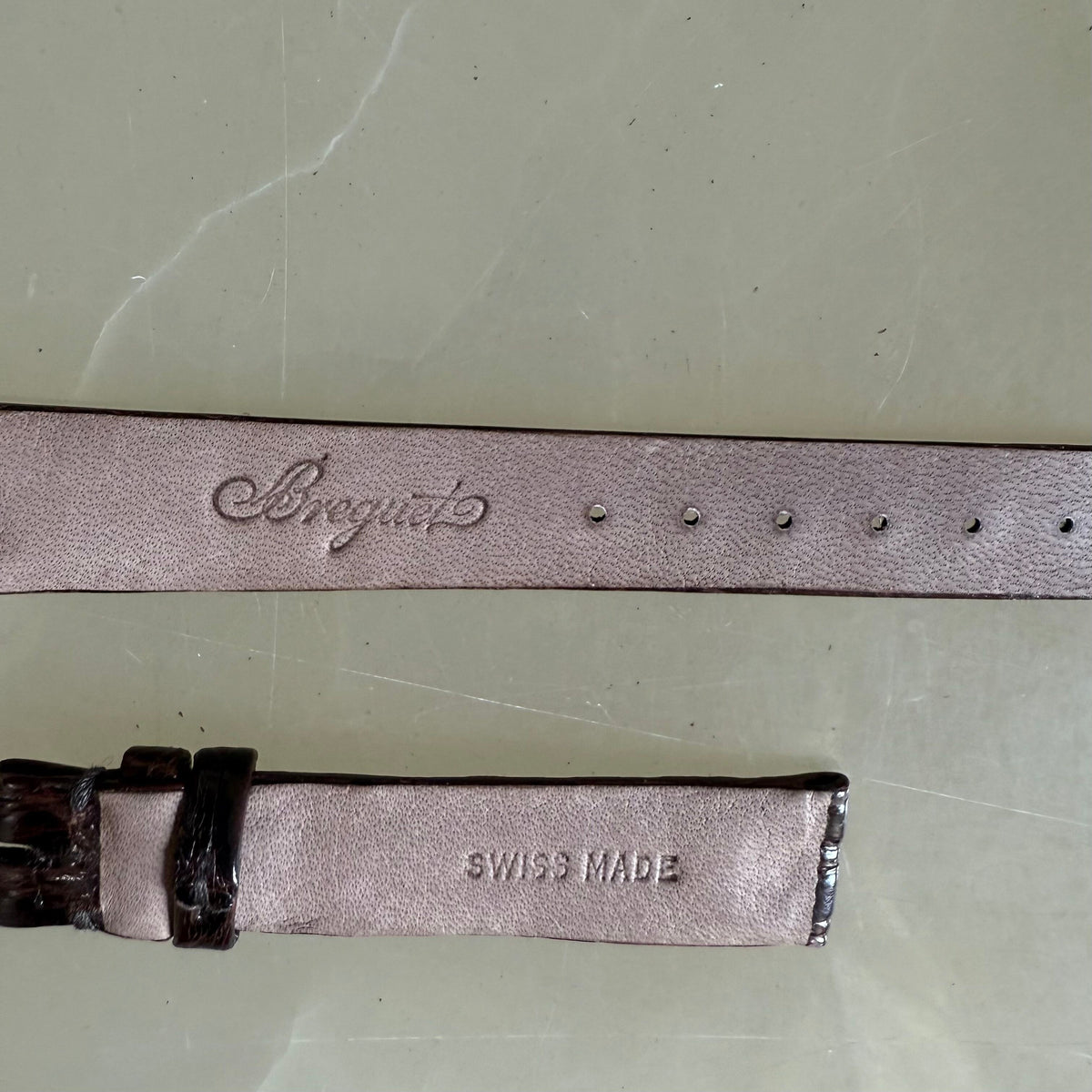 Authentic Breguet Dark Brown Crocodile Watch Strap Band 15mm
