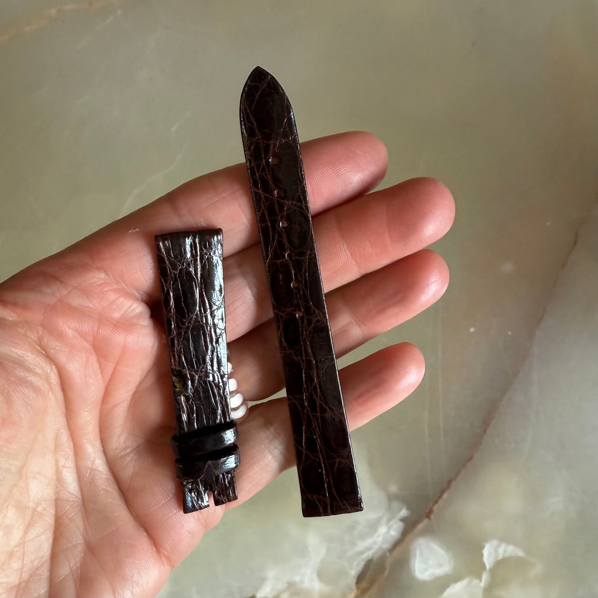 Authentic Breguet Dark Brown Crocodile Watch Strap Band 15mm
