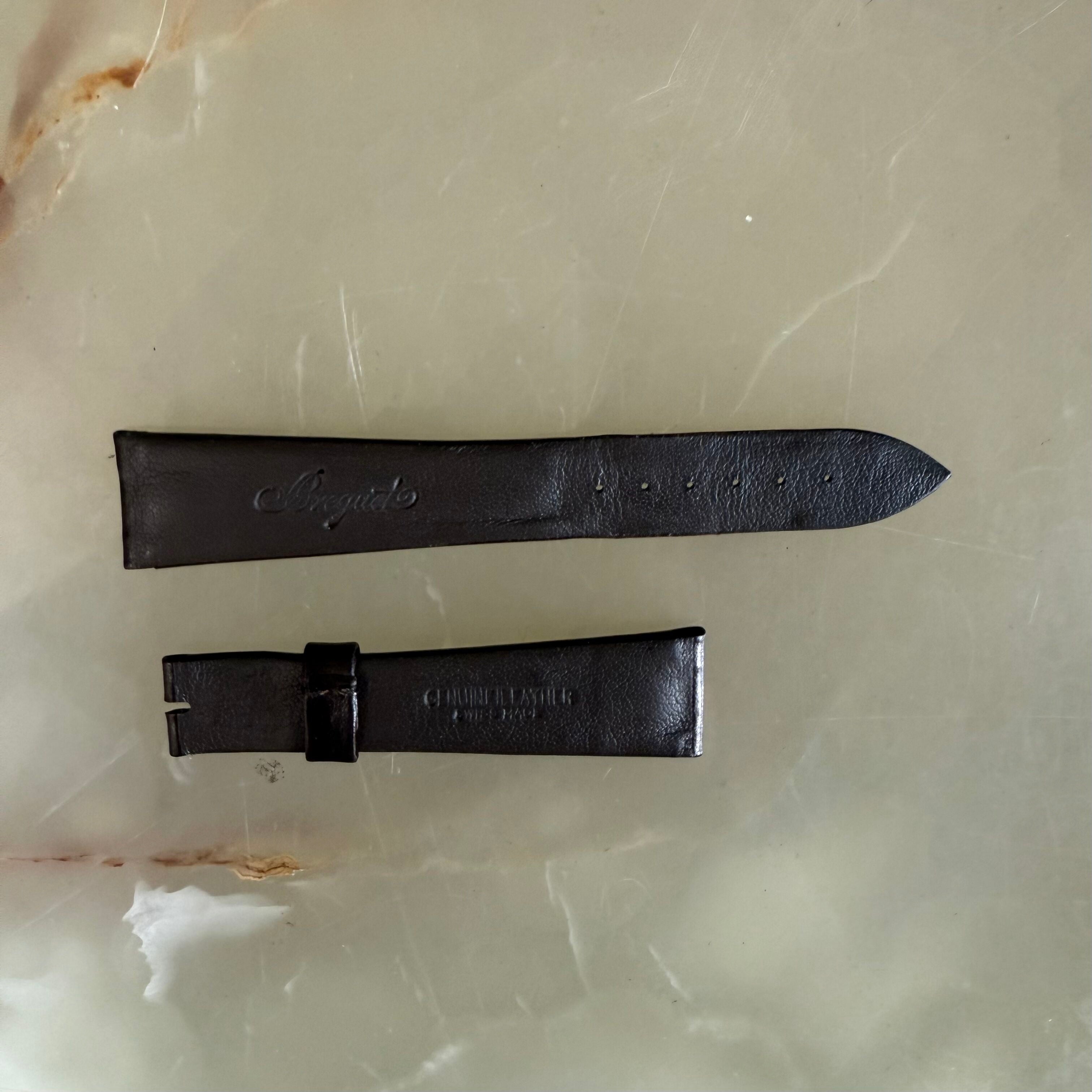 Authentic Breguet Dark Brown Genuine Leather Watch Strap Band 21mm Padded &
