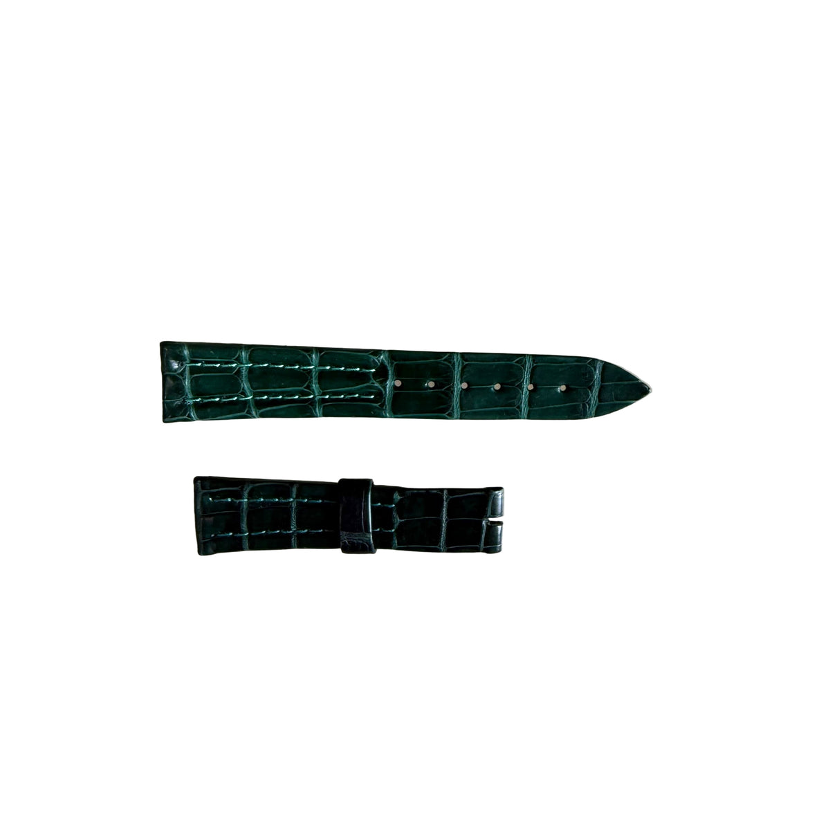 Authentic Breguet Green Crocodile Watch Strap Band 19mm Padded & Stitched