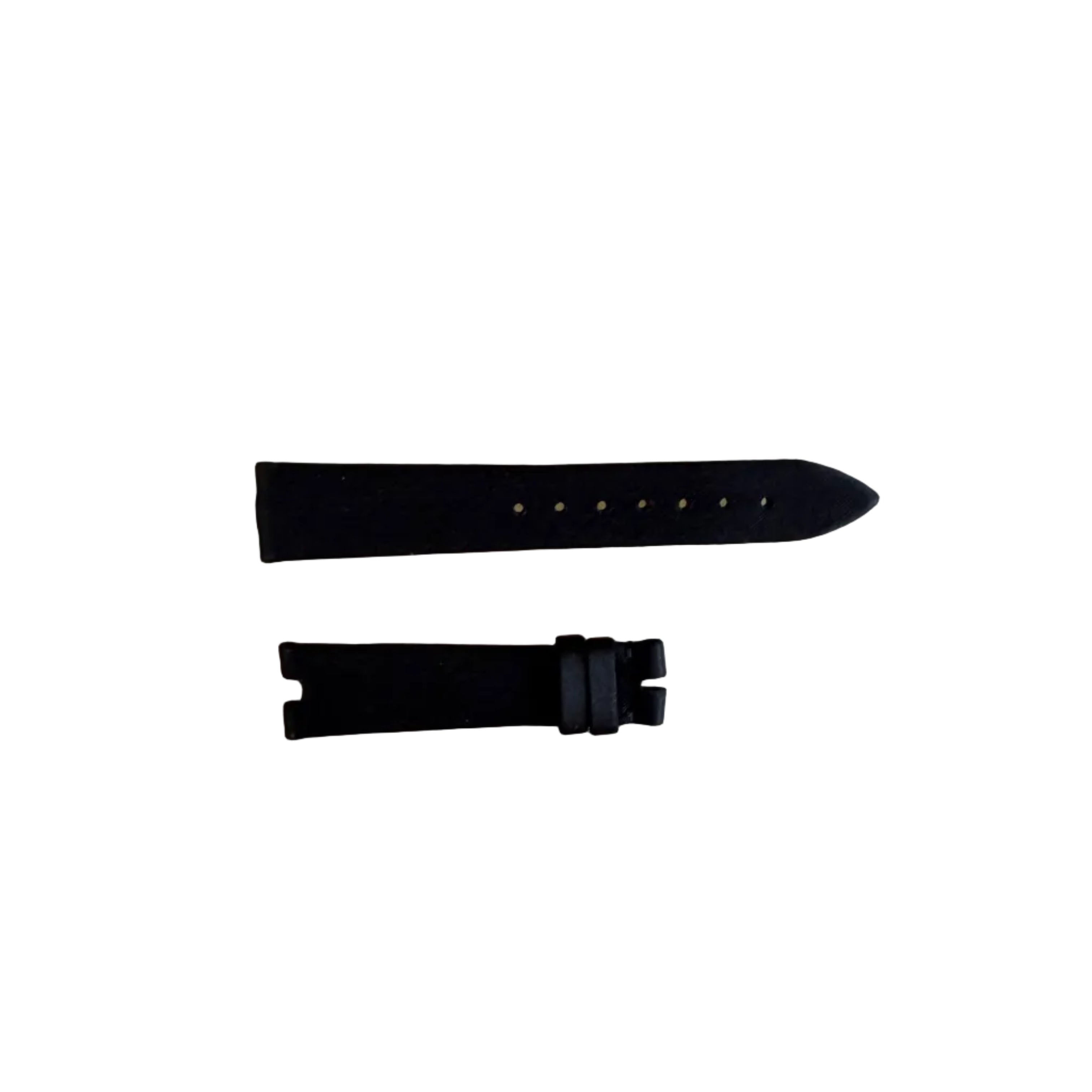 Authentic Breguet Reine De Naples Black Satin Leather Watch Band Strap 16.5mm