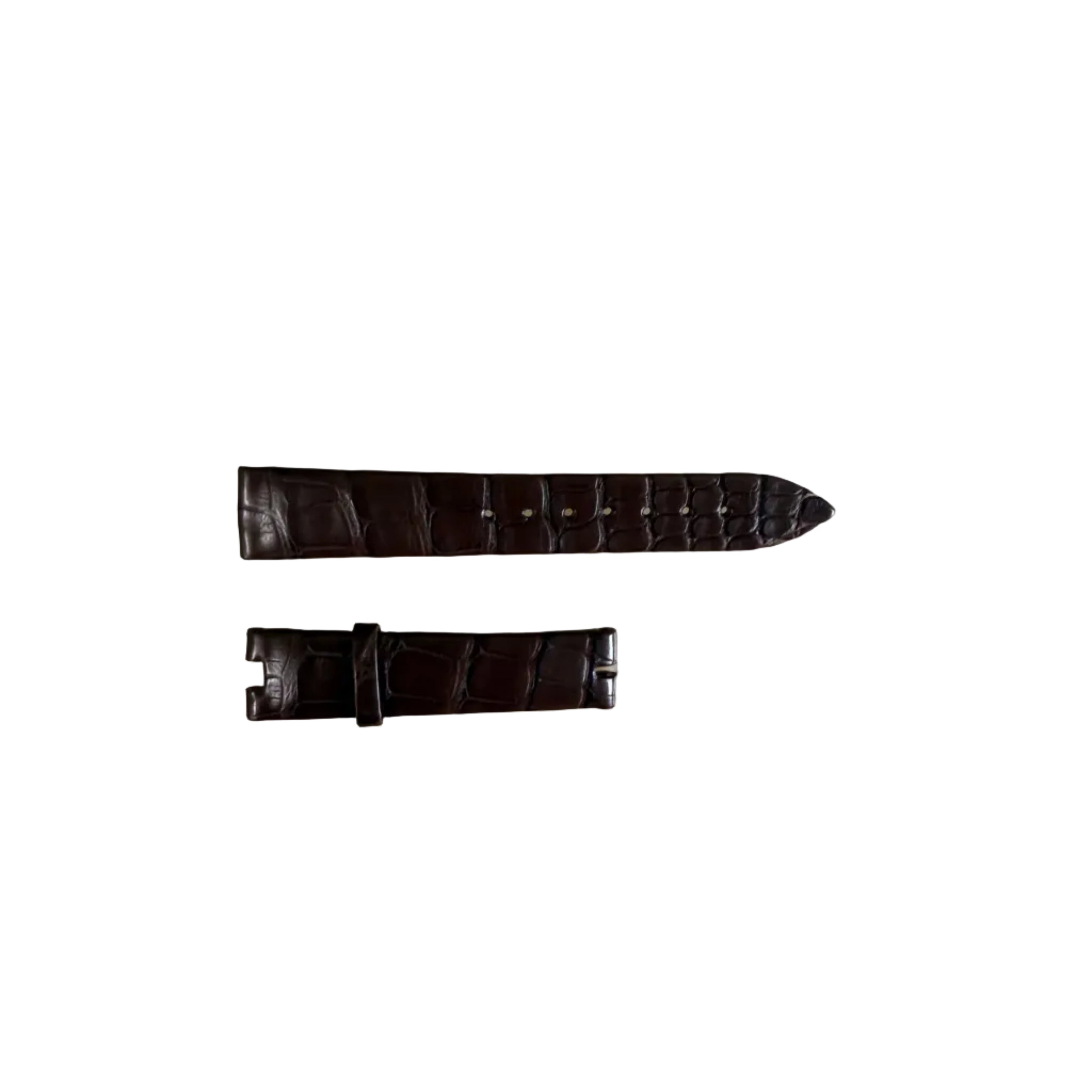 Authentic Breguet Reine De Naples Dark Brown Alligator Watch Band Strap 16mm