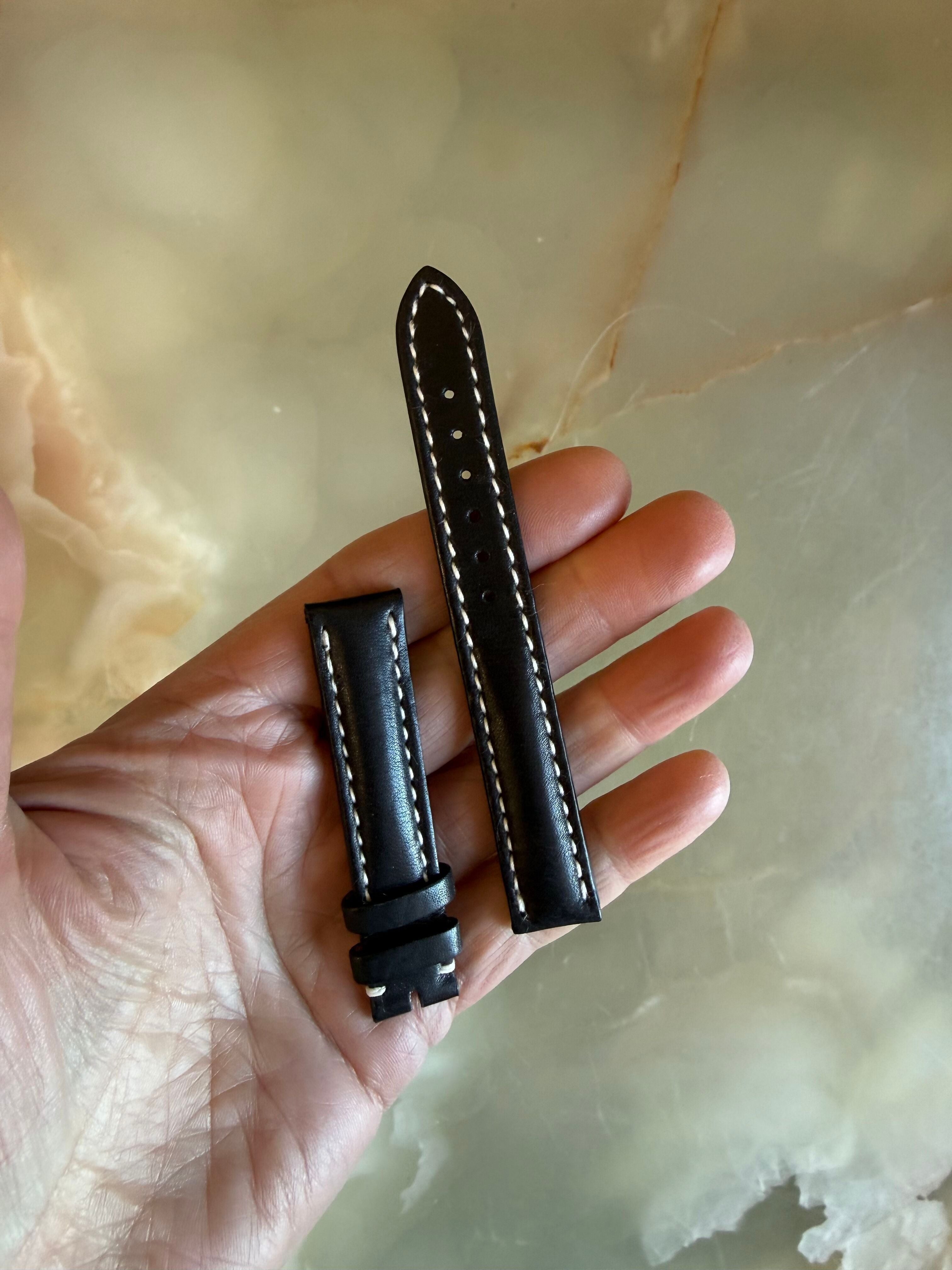 Authentic Breitling Black Leather Watch Strap Band 15mm 402X