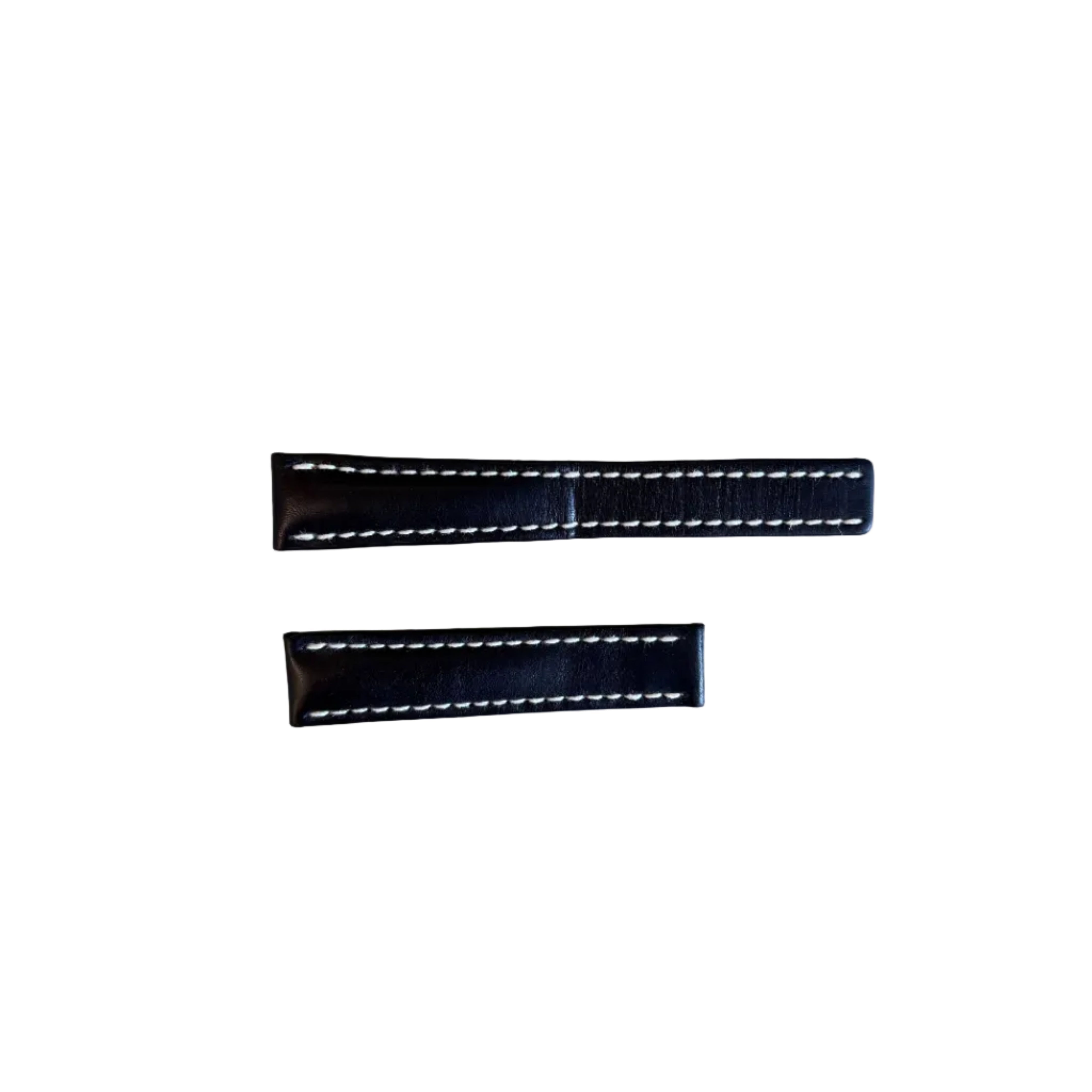 Authentic Breitling Black Leather Watch Strap Band 18mm 415X