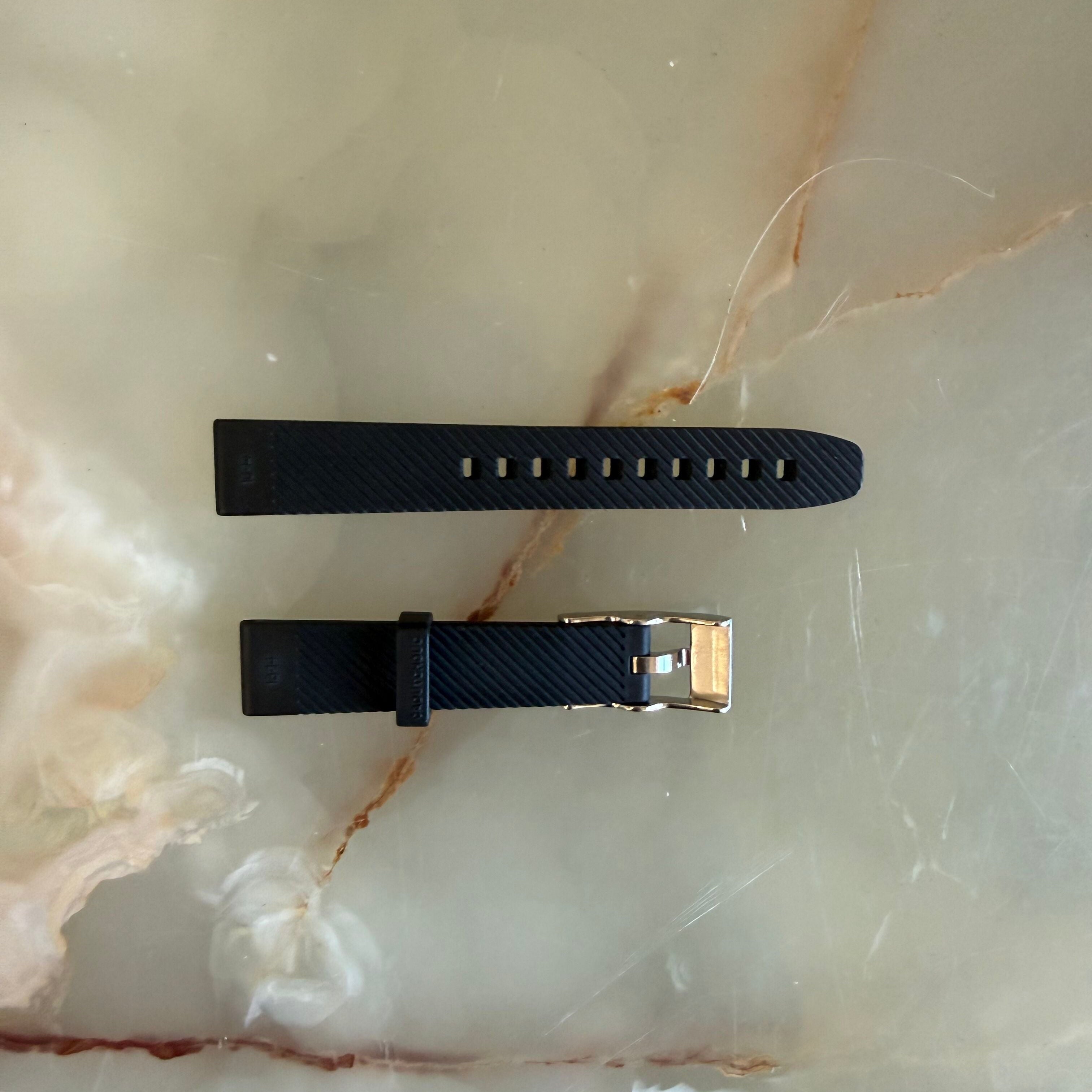 Authentic Breitling Black Rubber Watch Strap Band 16mm w Buckle
