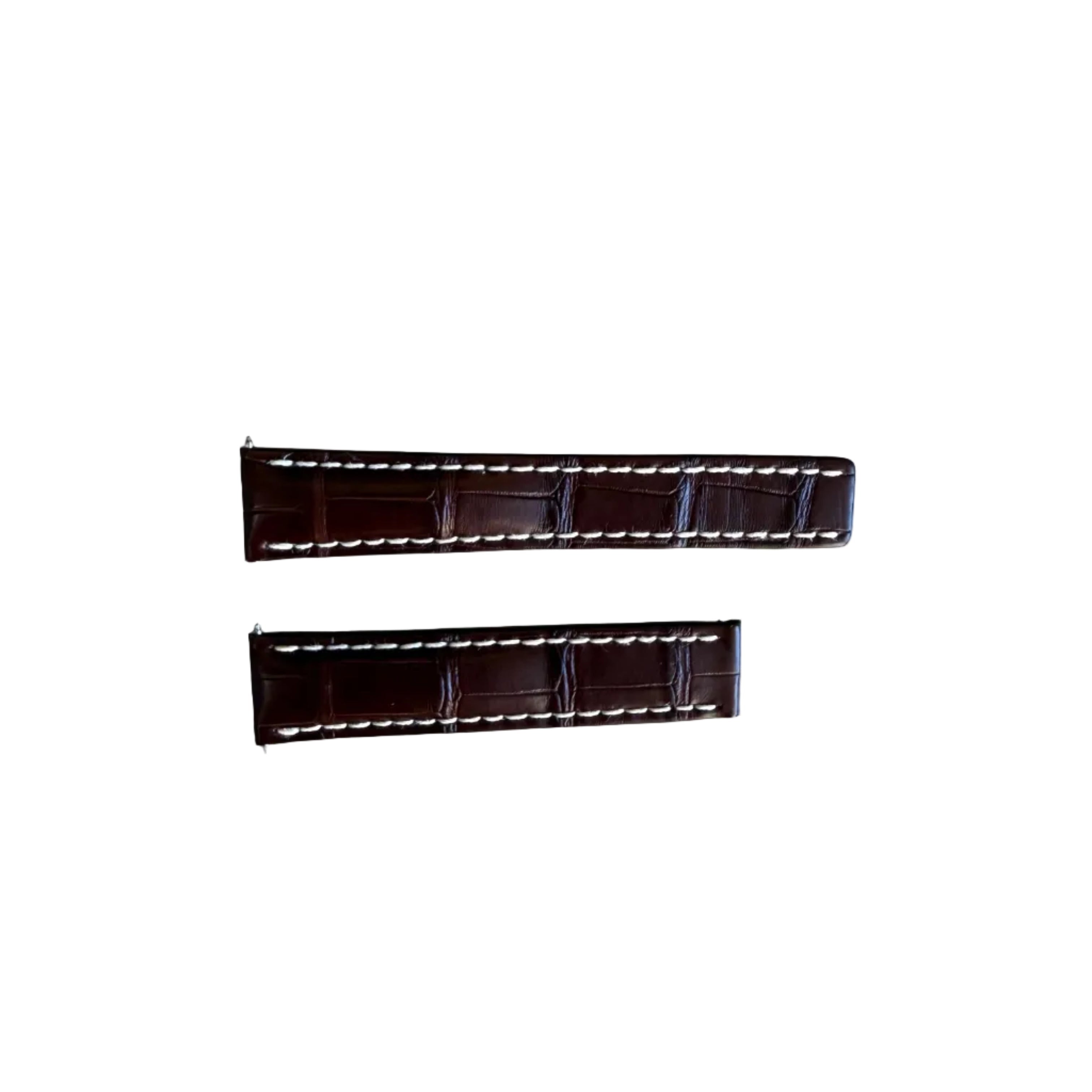Authentic Breitling Brown Alligator Padded & Stitched Watch Strap Band 20mm 725P