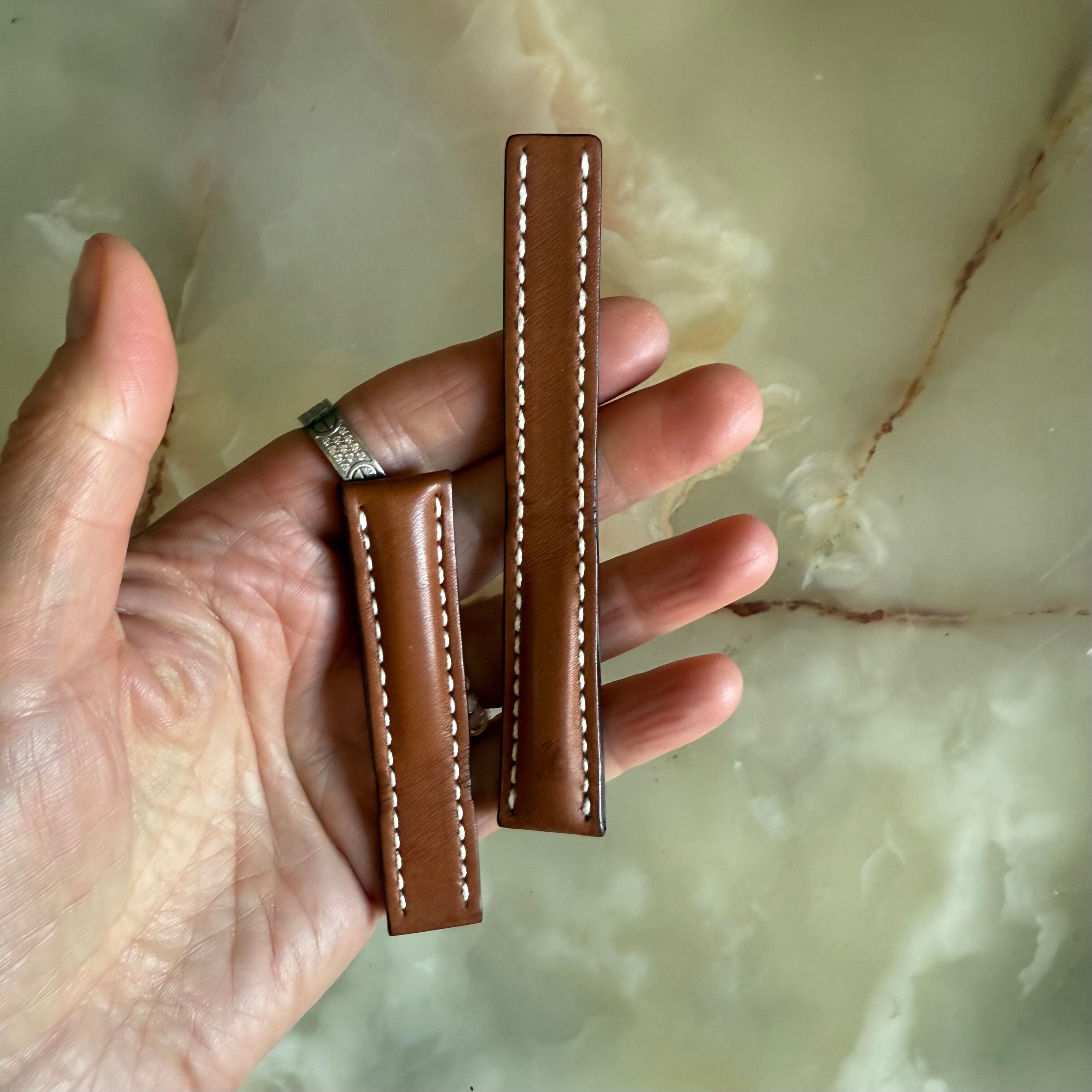 Authentic Breitling Brown Calfskin Watch Strap Band 413X 18mm