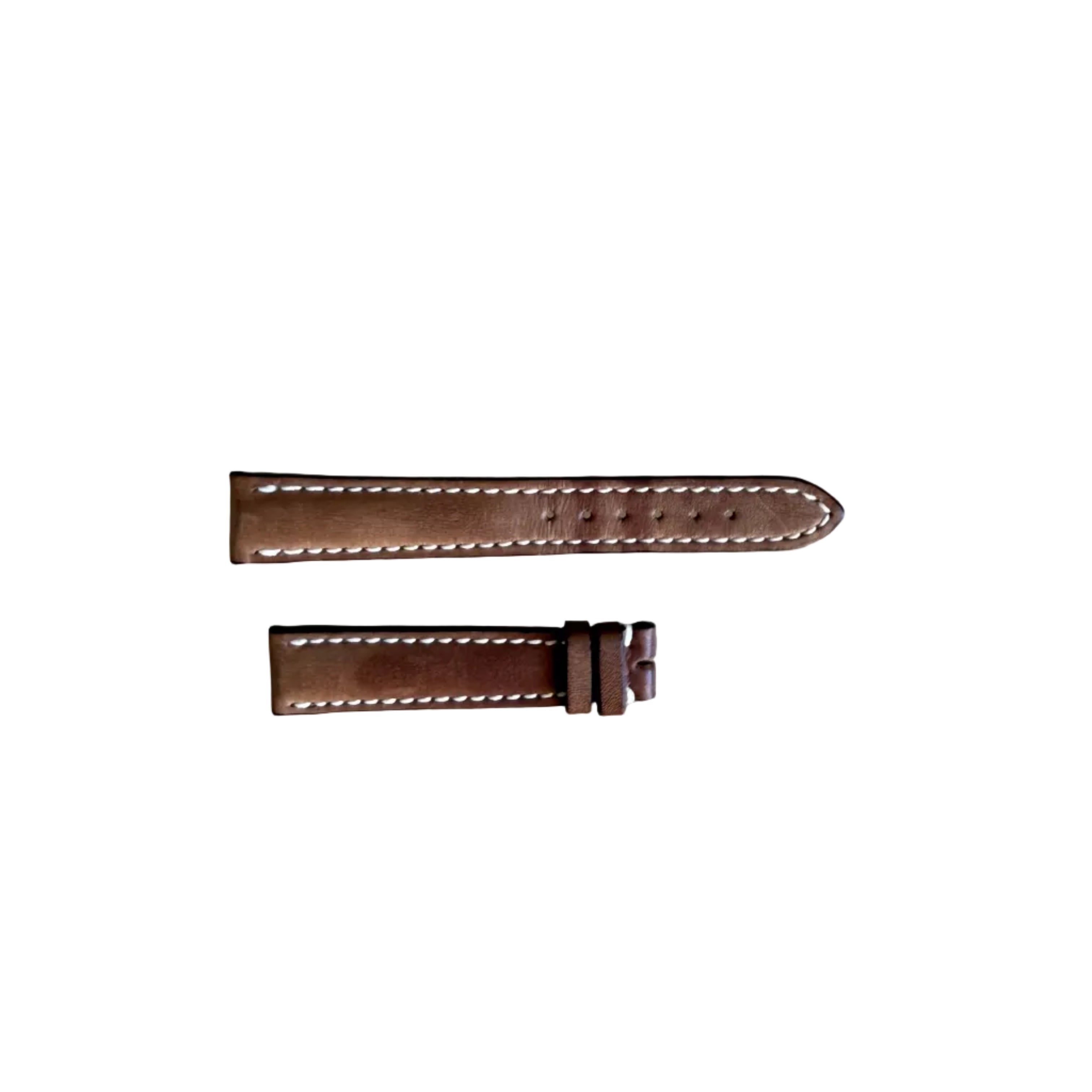 Authentic Breitling Brown Leather Padded & Stitched Watch Strap Band 16mm 410X