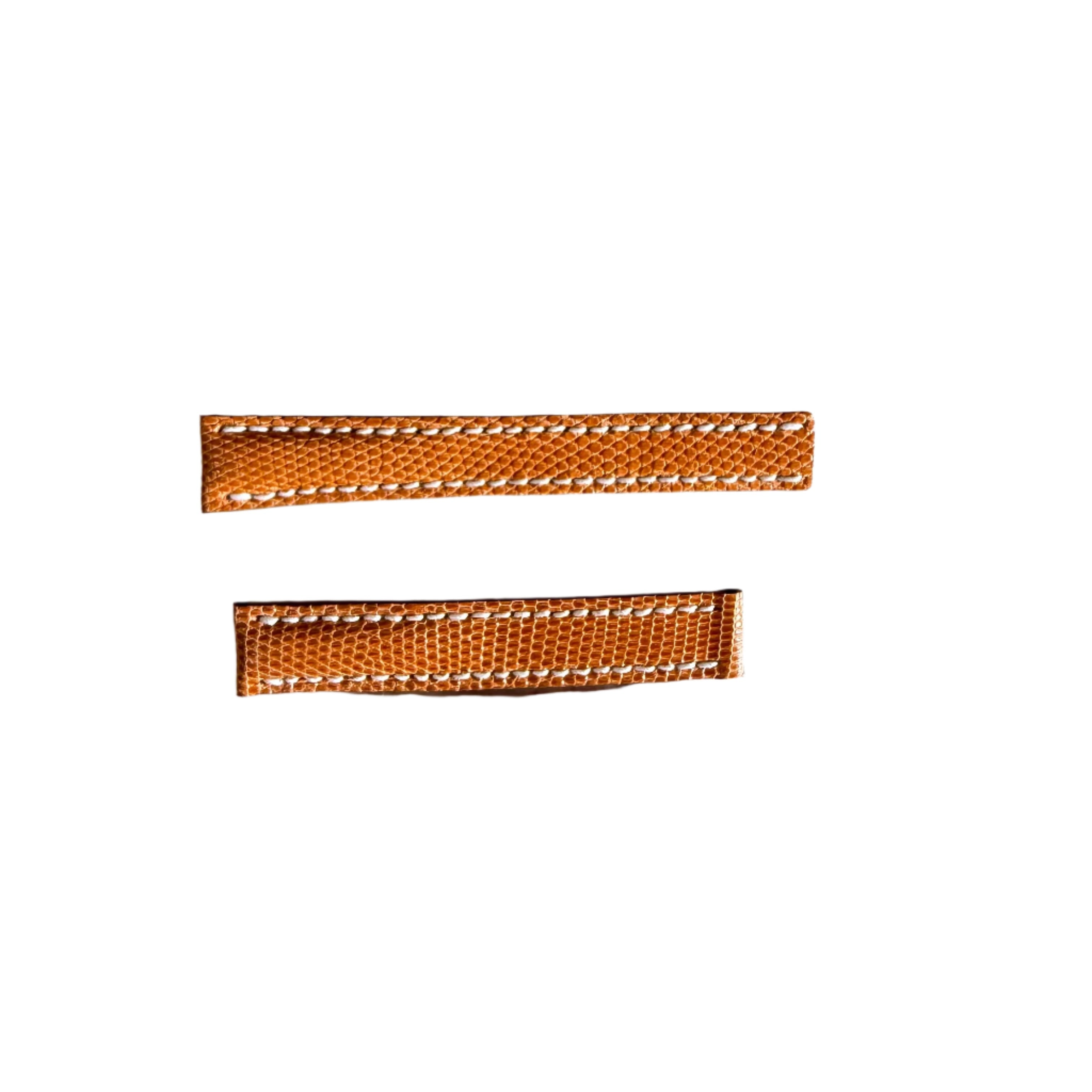 Authentic Breitling Orange Lizard Watch Strap Band 122Z 15mm