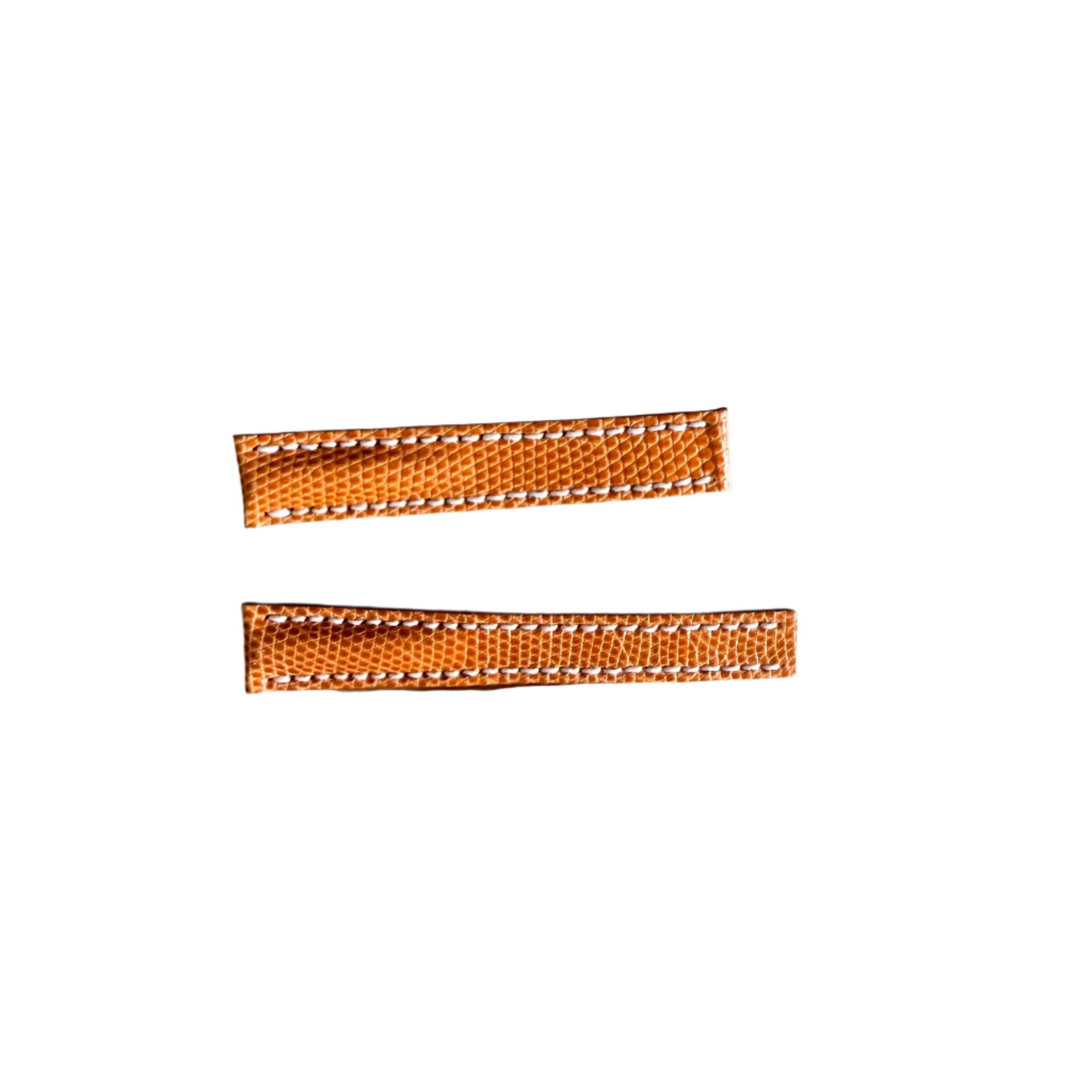 Authentic Breitling Orange Lizard Watch Strap Band 130Z 16mm