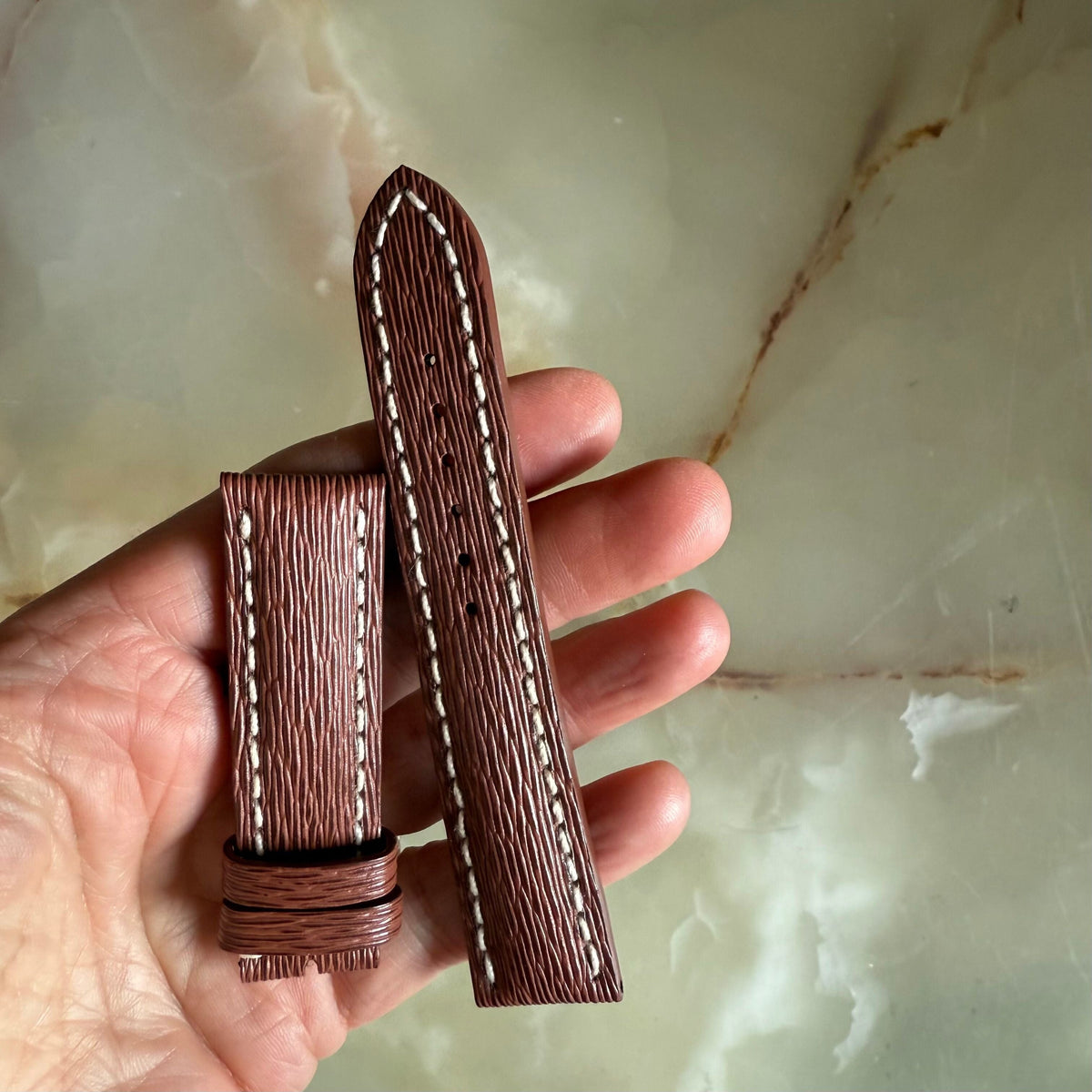 Authentic Breitling Sahara Brown Leather Watch Strap Band 20mm