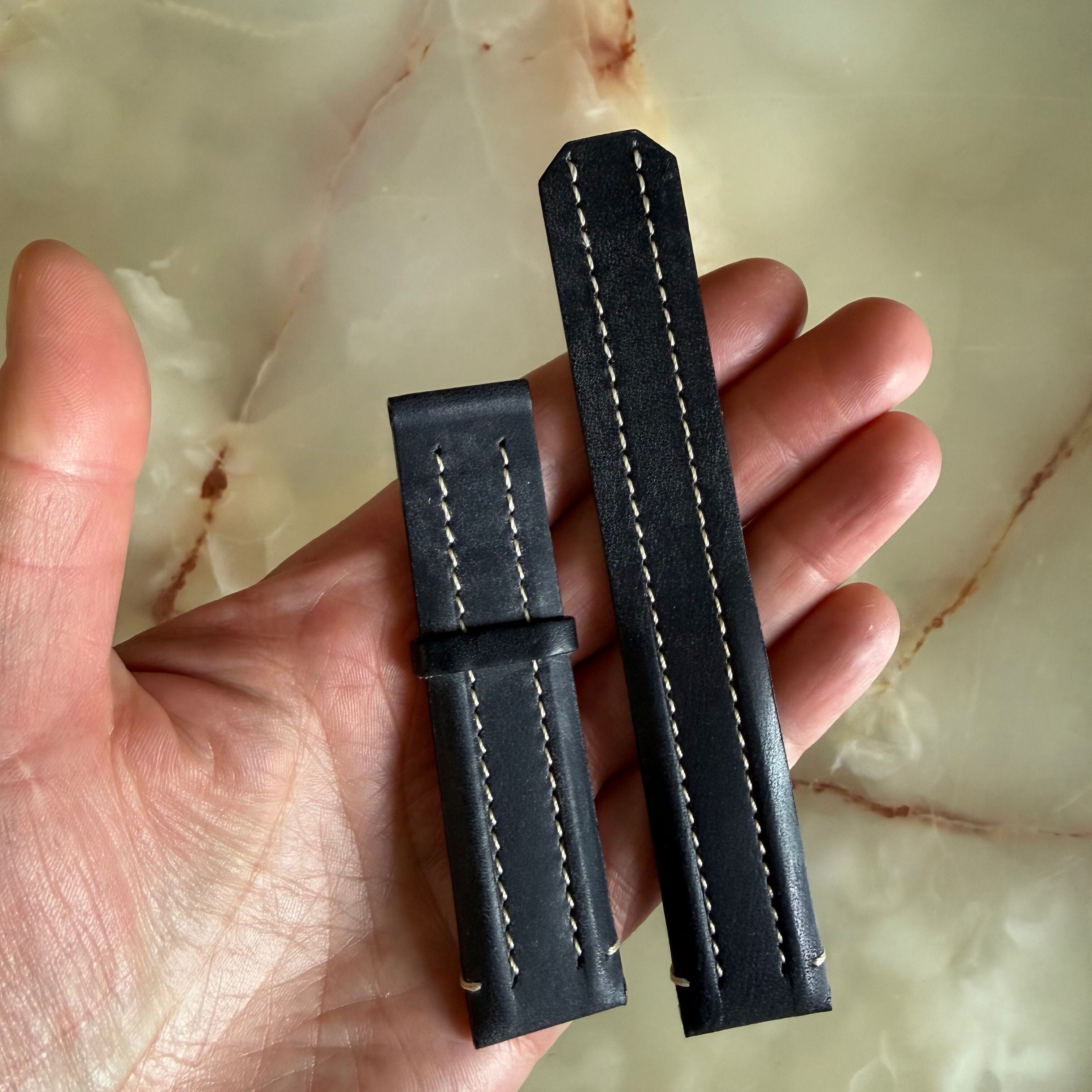 Authentic Carl F. Bucherer Black Leather Watch Strap Band 22mm