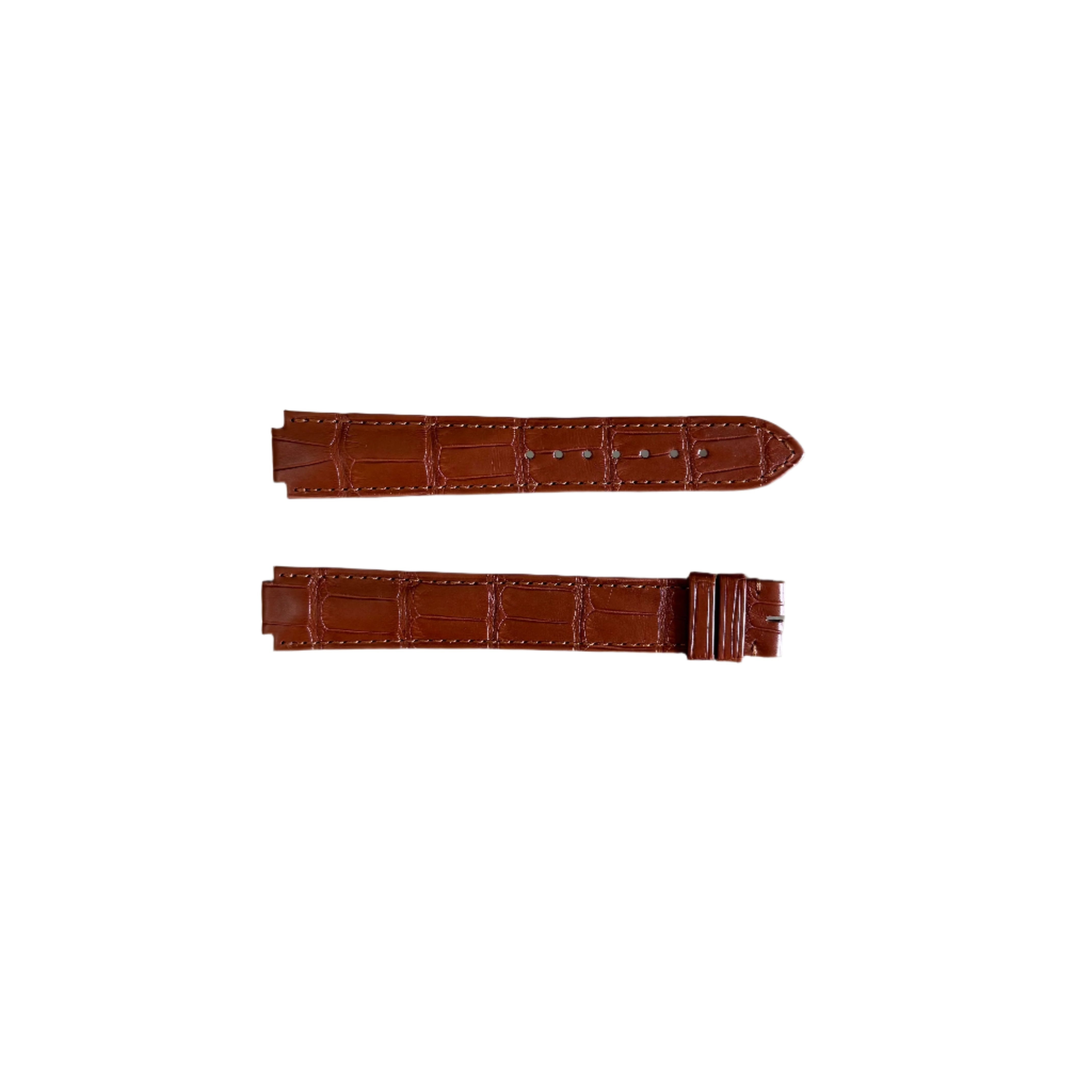 Authentic Cartier Ballon Bleu Brown Alligator Watch Strap Band 18mm KD2H4K12-S06