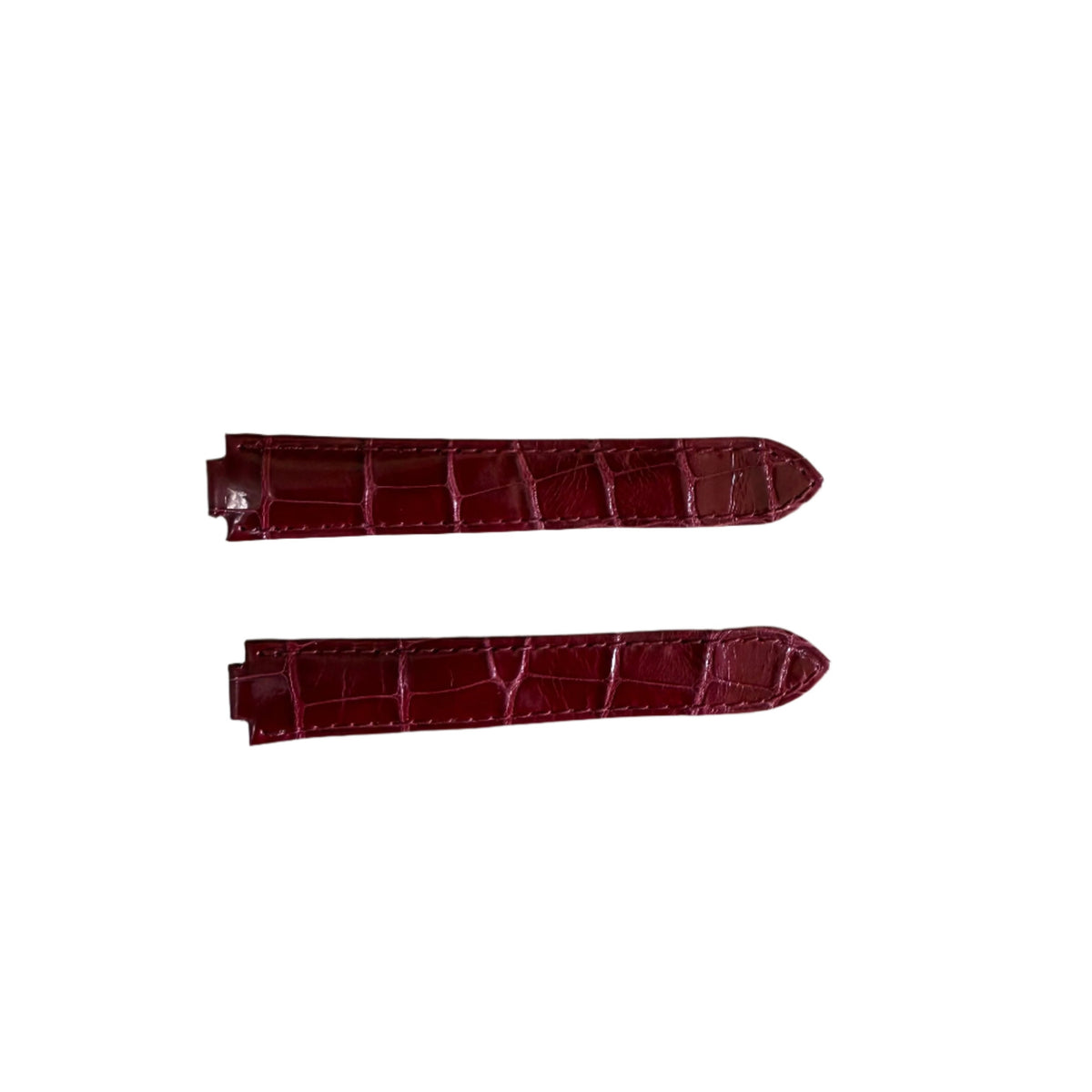 Authentic Cartier Ballon Bleu Red Alligator Watch Strap Band 16mm KD4NWR04-S06