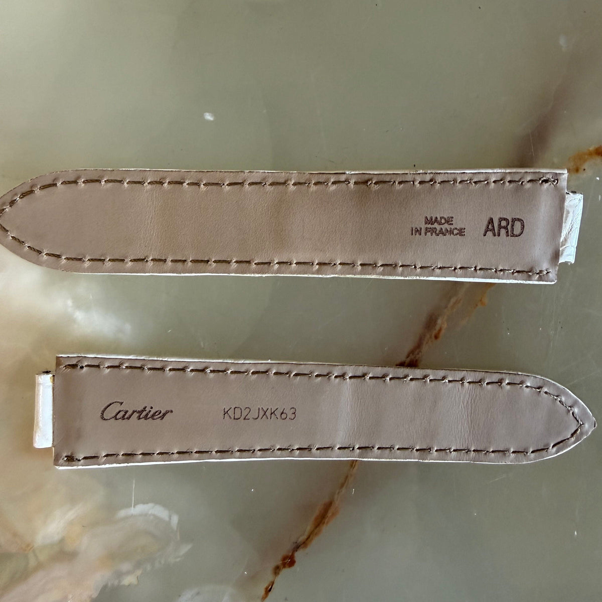 Authentic Cartier Ballon Bleu White Alligator Watch Strap Band 20mm KD2JXK63