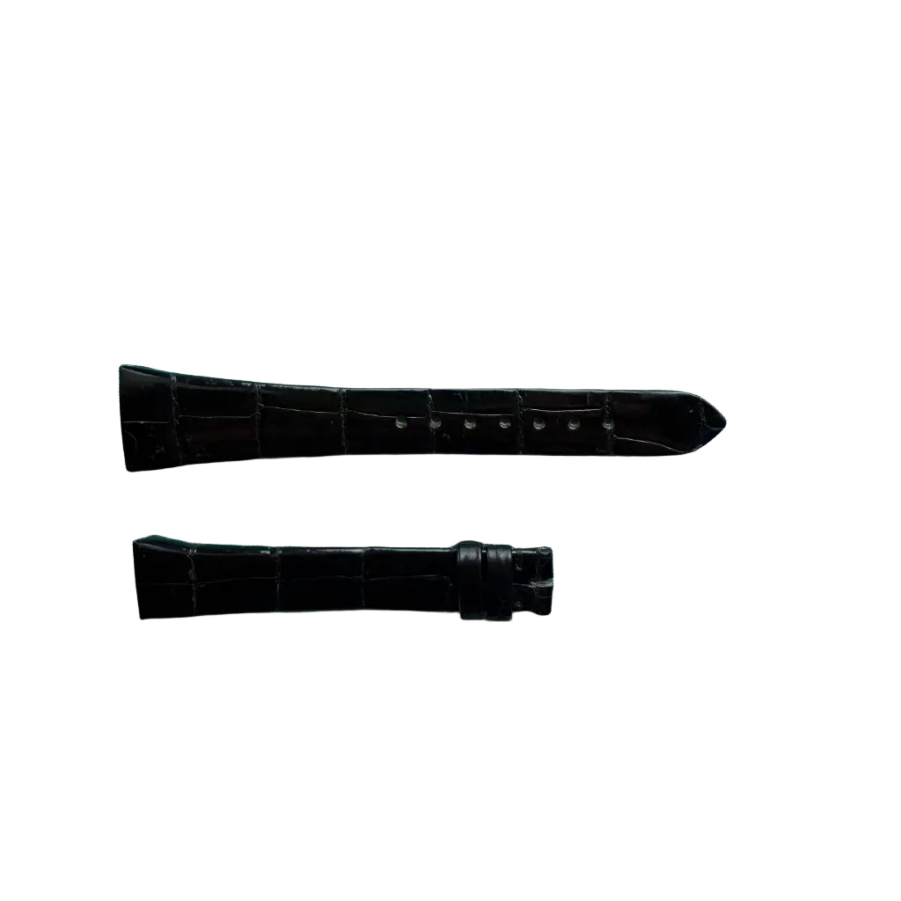 Authentic Cartier Black Alligator Quick Release Watch Strap Band 15.50mm