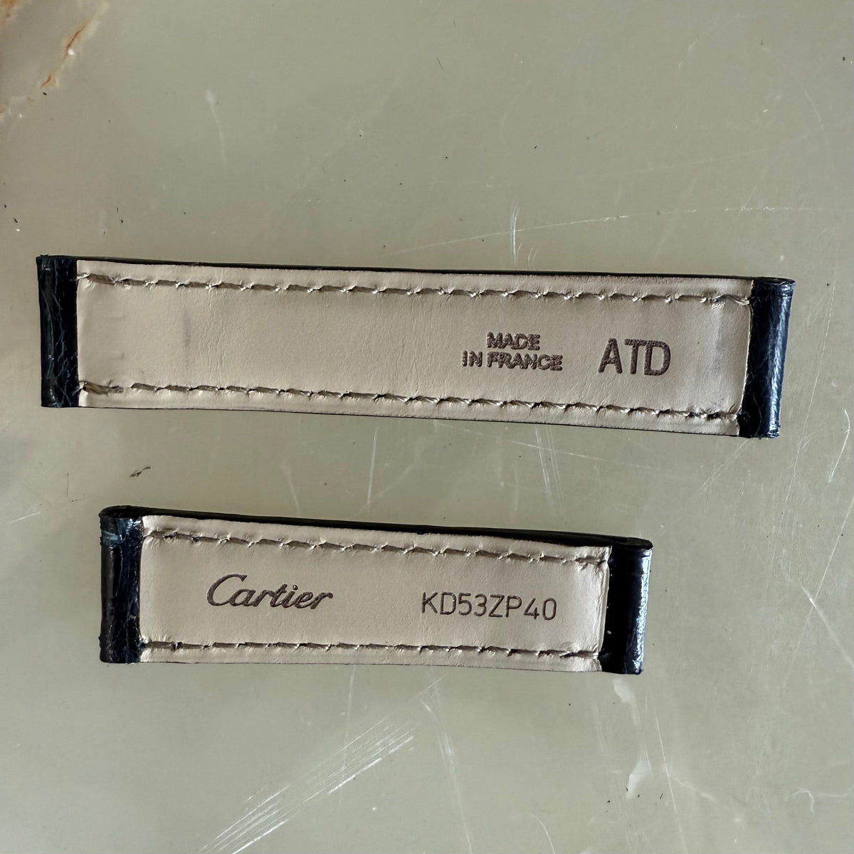 Authentic Cartier Black Alligator Watch Strap Band 15mm KD53ZP40