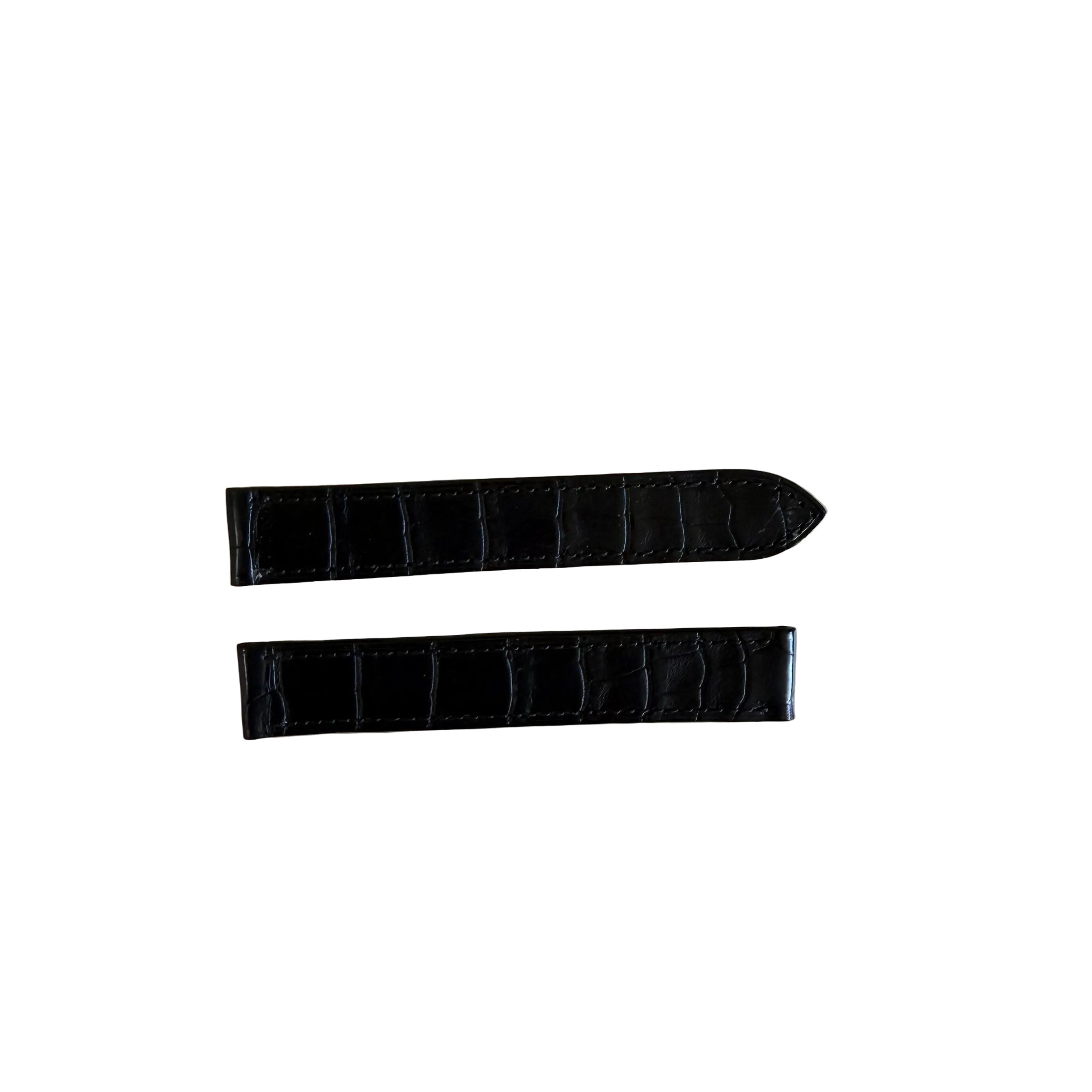 Authentic Cartier Black Alligator Watch Strap Band 16.50mm KD48GL07