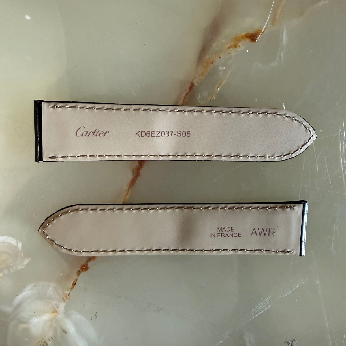 Authentic Cartier Black Alligator Watch Strap Band 18.45mm KD6EZ037-S06
