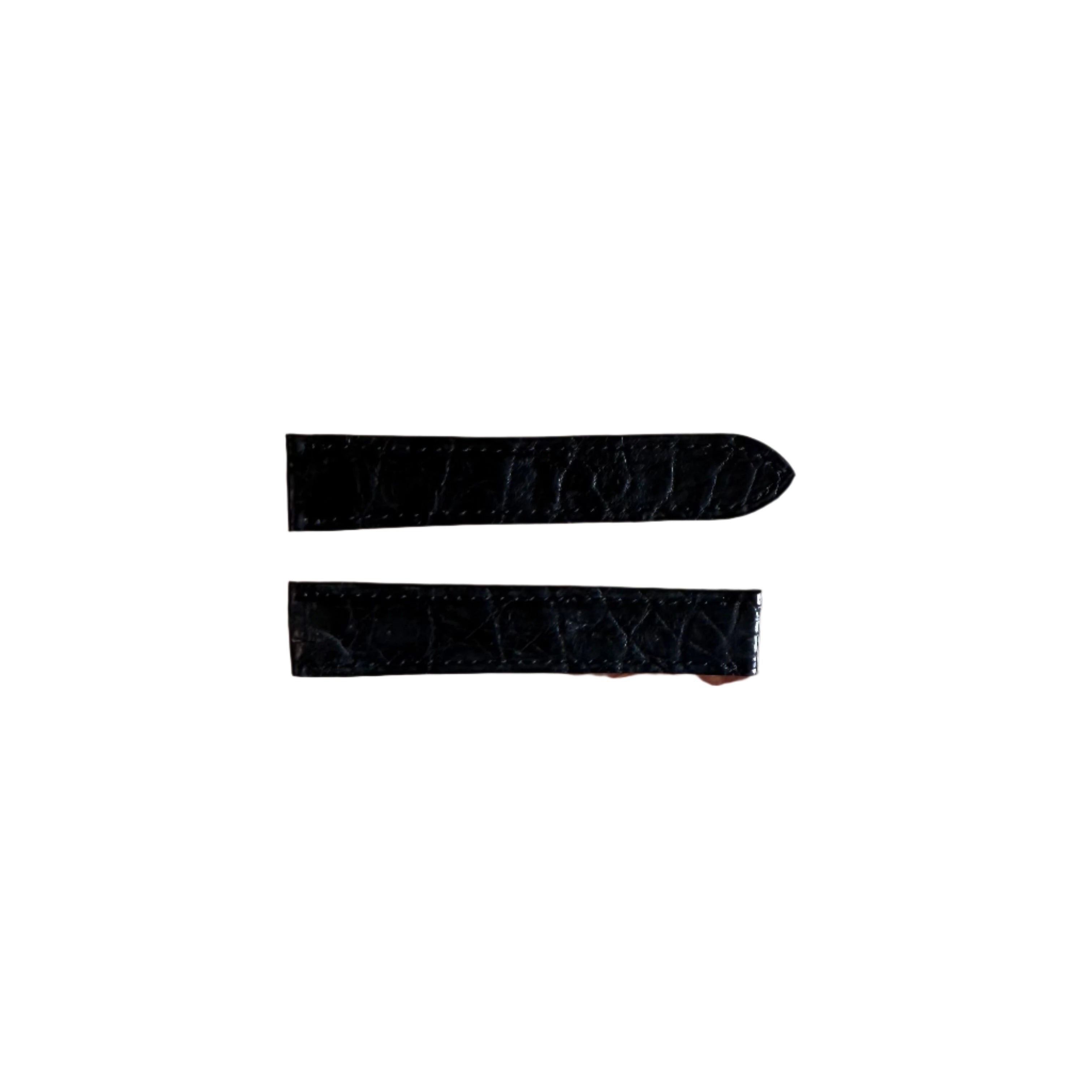 Authentic Cartier Black Alligator Watch Strap Band 18mm KD25DA80