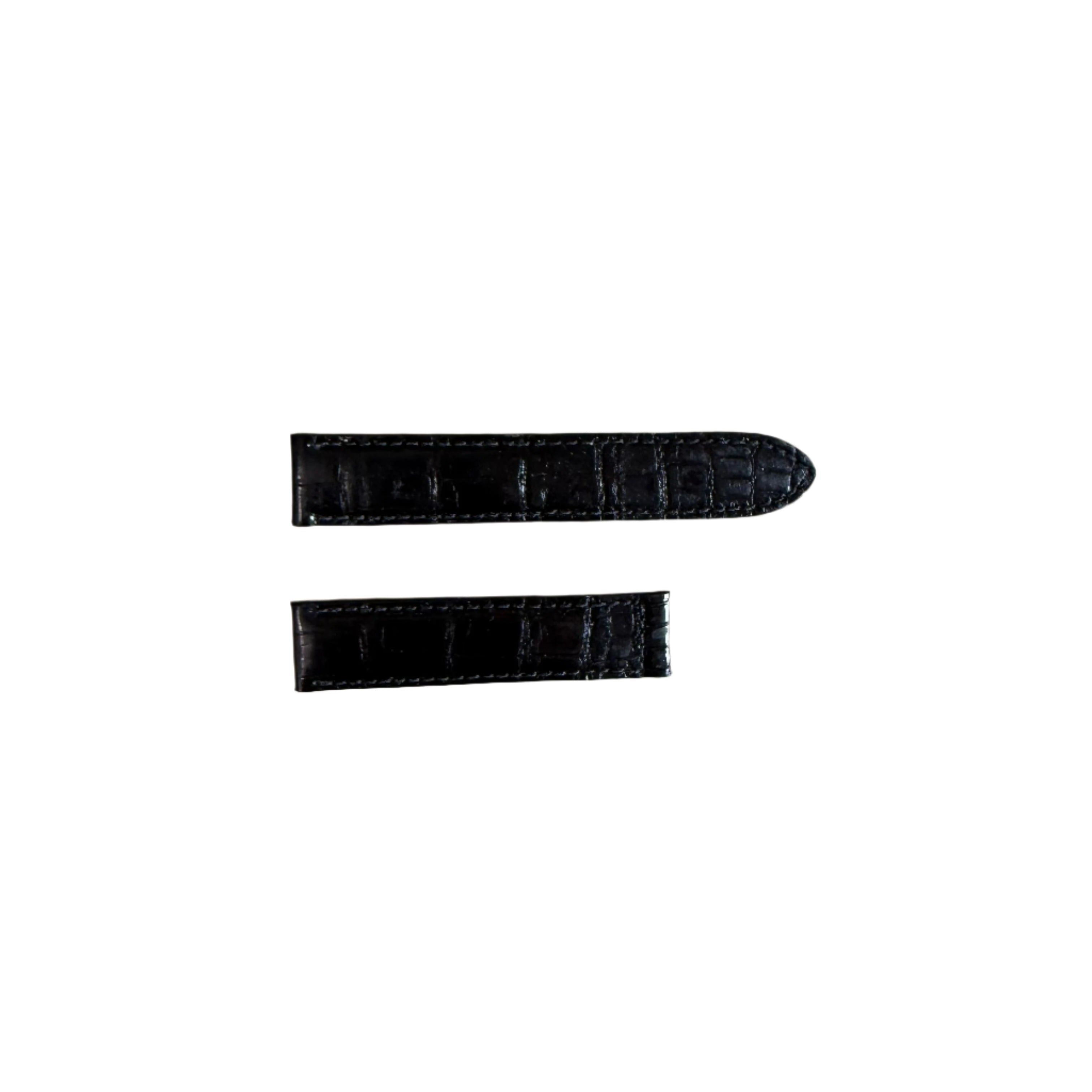 Authentic Cartier Black Alligator Watch Strap Band 19mm KD67HP37