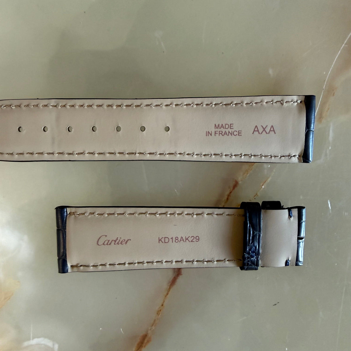 Authentic Cartier Blue Alligator Watch Strap Band 20mm KD18AK29