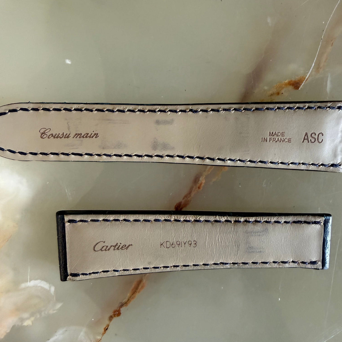 Authentic Cartier Blue Alligator Watch Strap Band 22mm KD69IY93